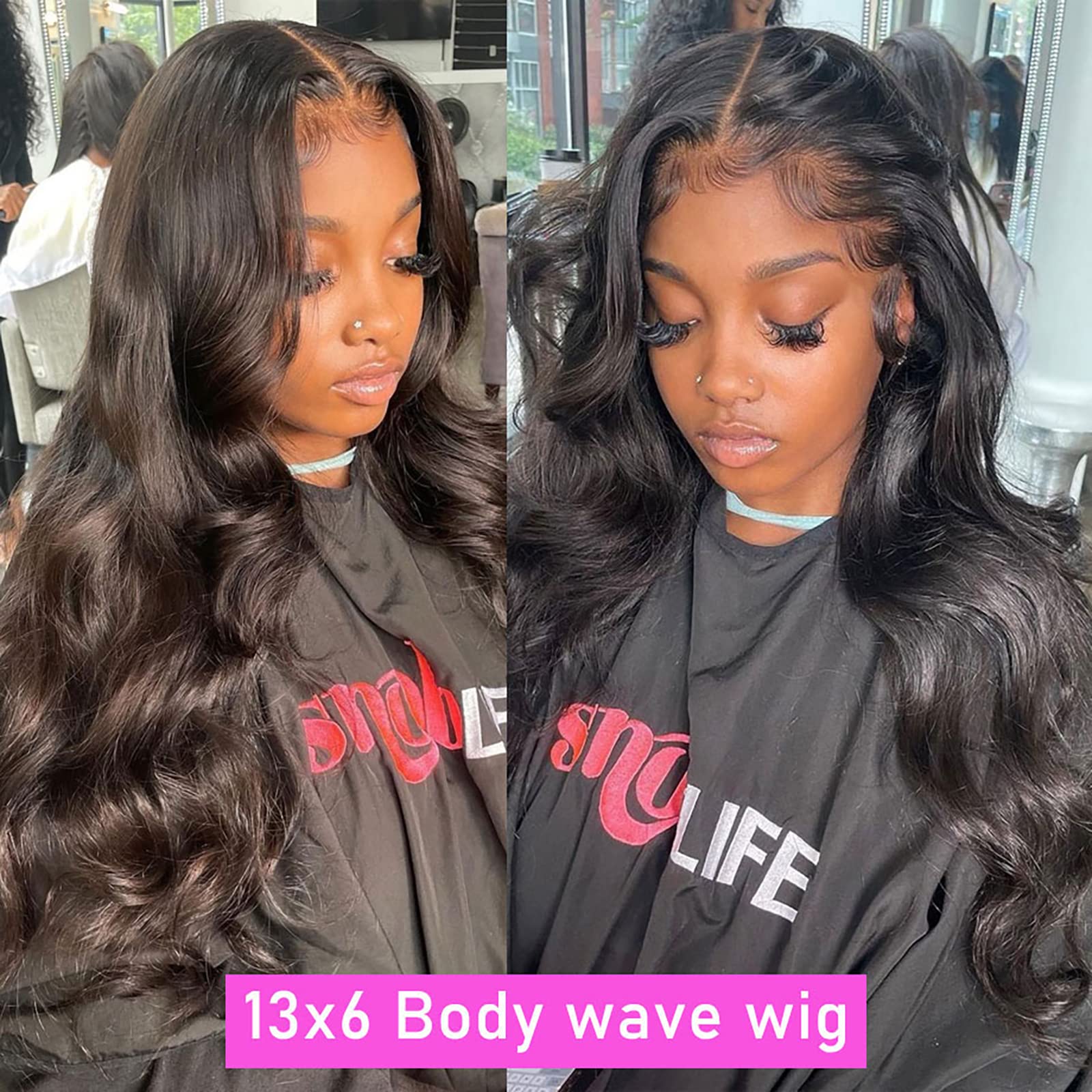 Aicrelery 13x6 HD Lace Front Wigs Human Hair Pre plucked Body Wave Frontal Wigs Human Hair Pre Plucked Bleached Knots With Baby