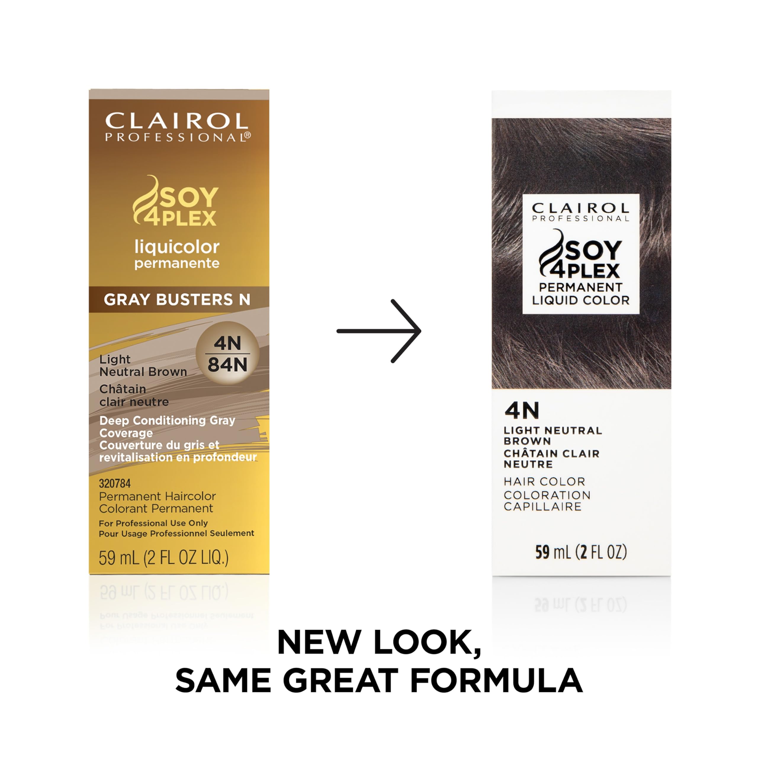 Clairol Professional Permanent Liquicolor, 4n Light Neutral Brown, 2 oz. - Packaging May Vary