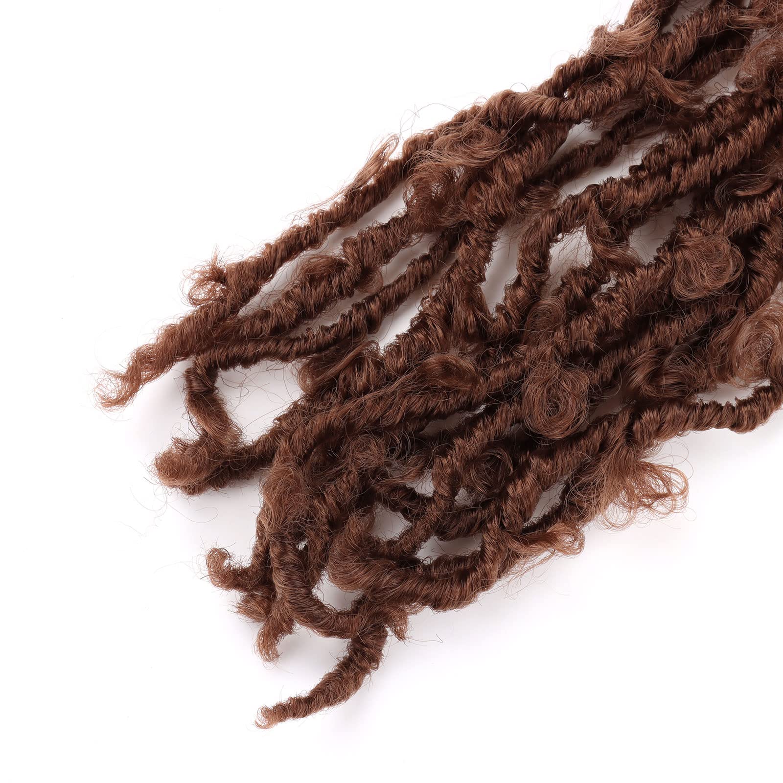 Lmzim 5 Packs 24 Inch Butterfly Crochet Hair For Black Women Faux Locs Pre Looped Pre-Twisted Braids (24 Inch 5 Pack, 30)