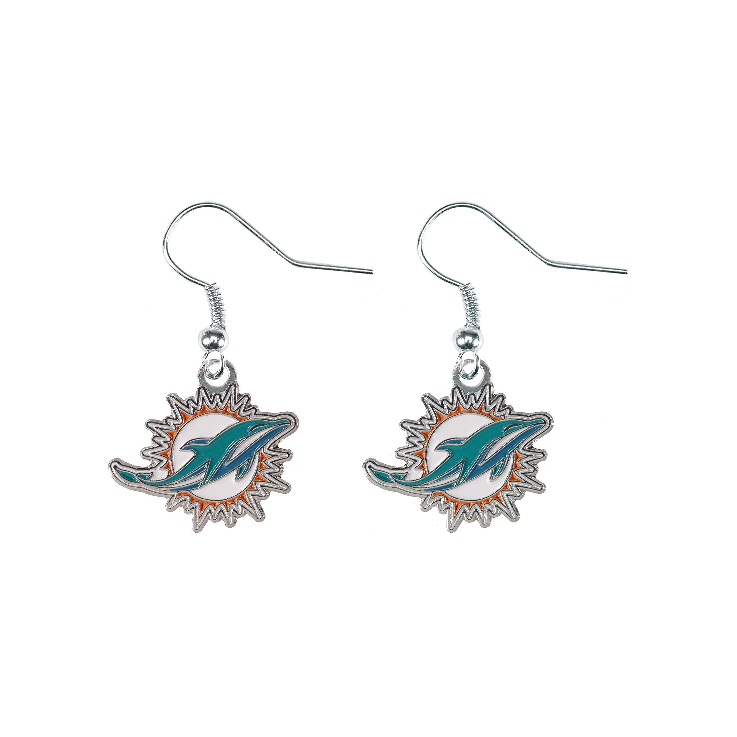 Aminco NFL Miami Dolphins Logo Dangler Earrings