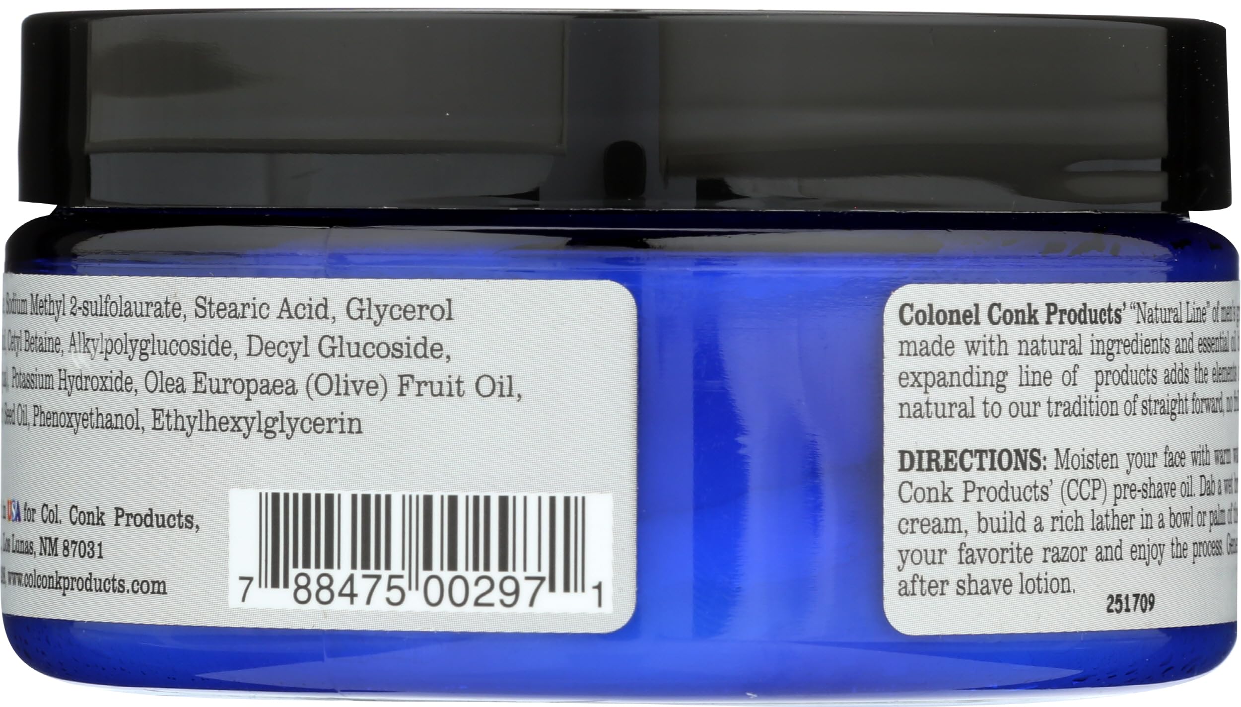 COLONEL CONK Shave Cream Unscented, 5.5 FZ