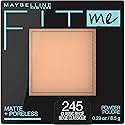 Maybelline Fit Me Matte + Poreless Pressed Face Powder Makeup & Setting Powder, Classic Beige, 1 Count