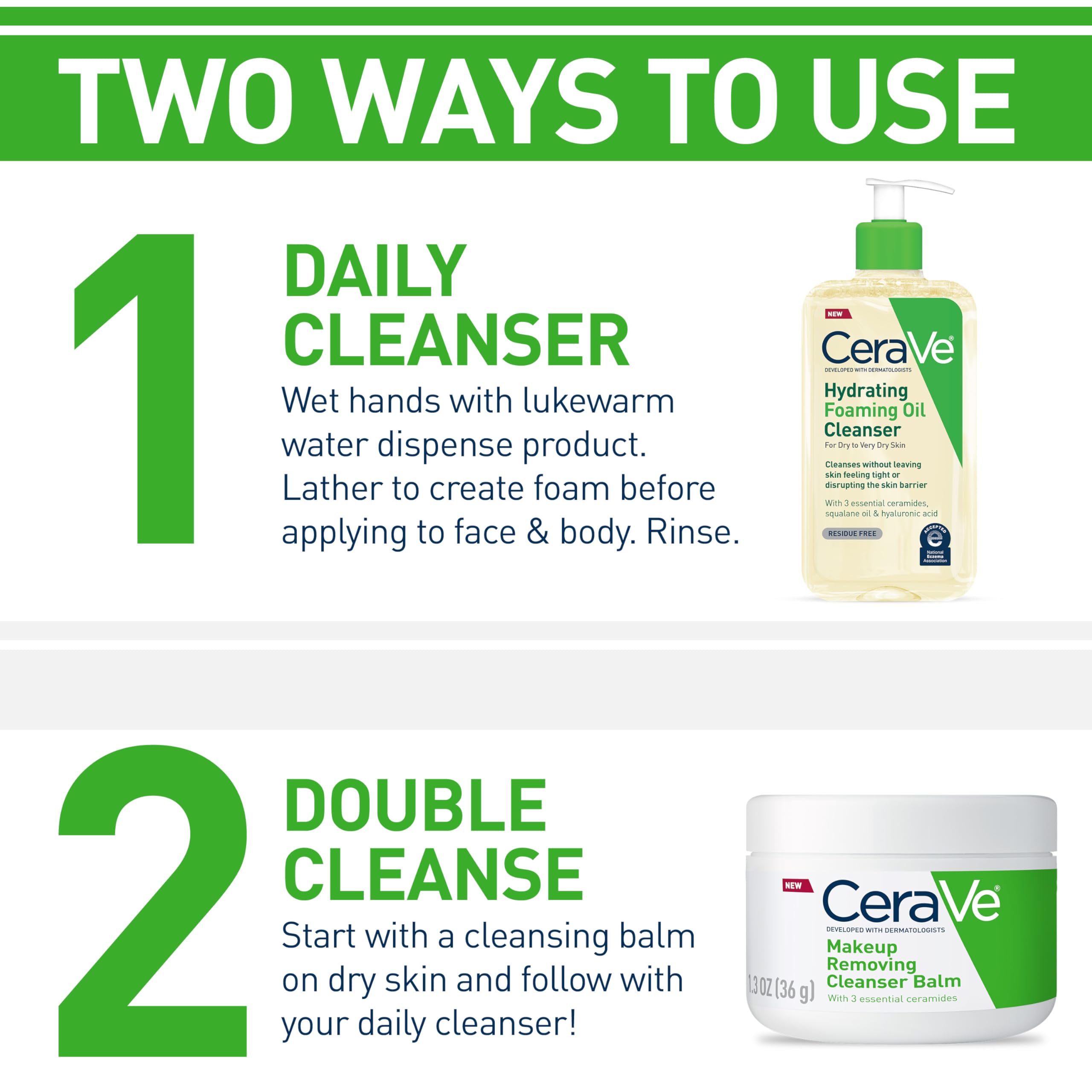 CeraVe Hydrating Foaming Oil Cleanser, Moisturizing for Face & Body, 19 Fl Oz, Squalane Oil, Hyaluronic Acid, Fragrance Free
