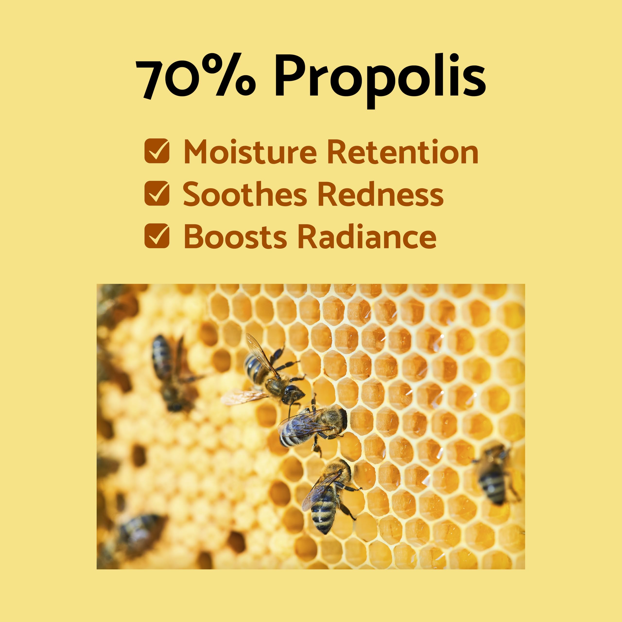 Iunik Propolis 70% Vitamins 17% Synergy Serum - Centella Asiatica Calming Soothing Deep Nourishing For Dry Dull Spot Hyperpigmen