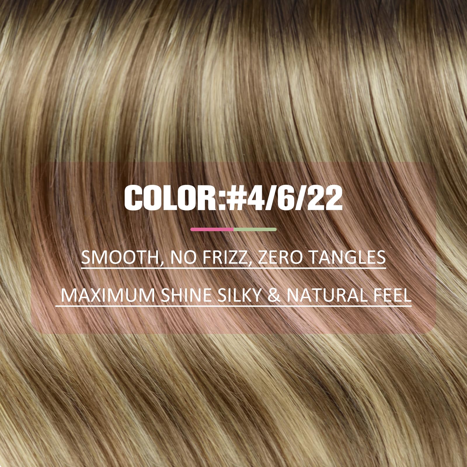 YoungSee Tape in Hair Extensions Human Hair Balayage Brown Hair Extensions Real Human Hair Tape in Dark Brown Ombre Medium Brown