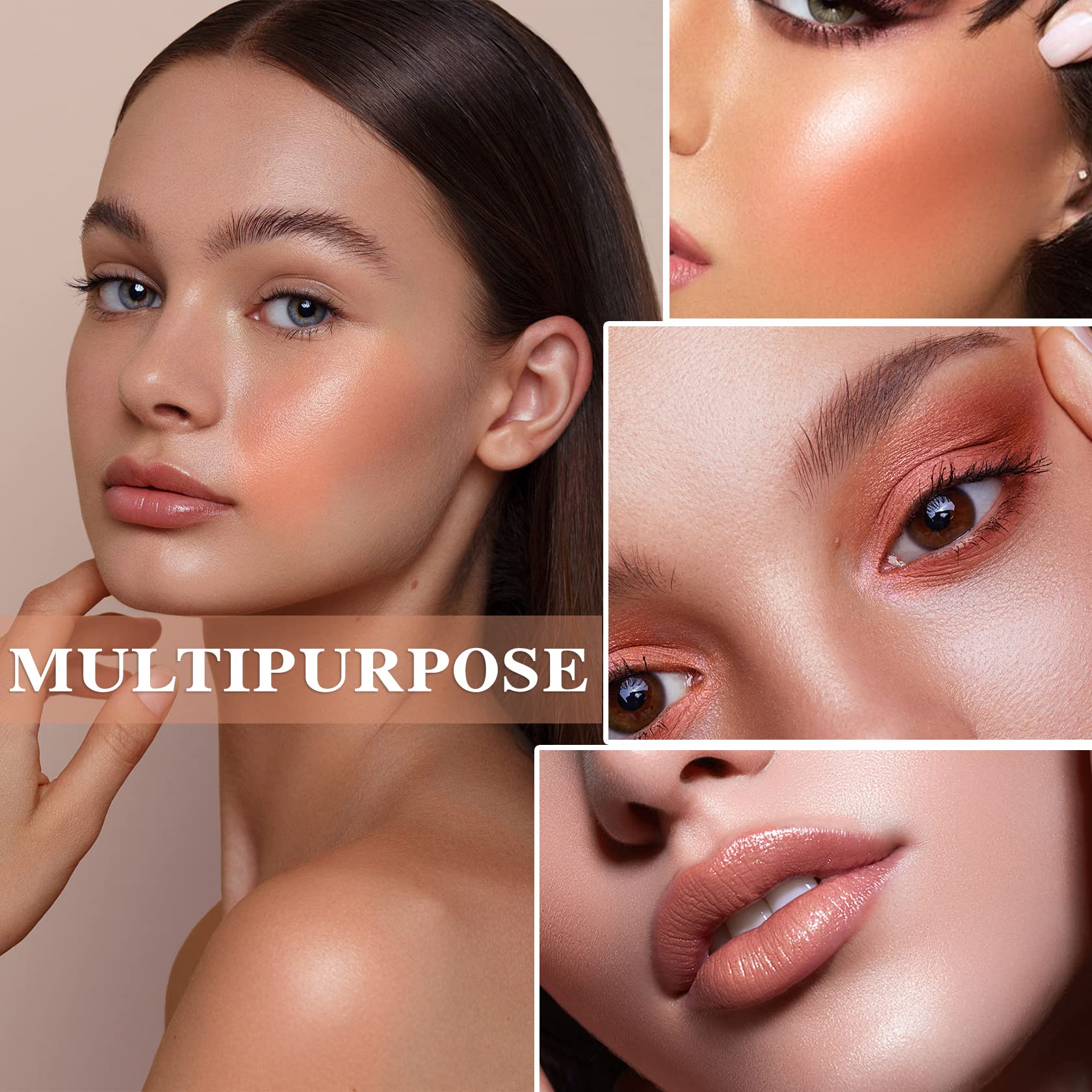 Lzylls Cream Blush Stick With Brush, Waterproof Opaque Pink Stick Makeup, Full Coverage, Suitable For All Skin, 1.0 Count