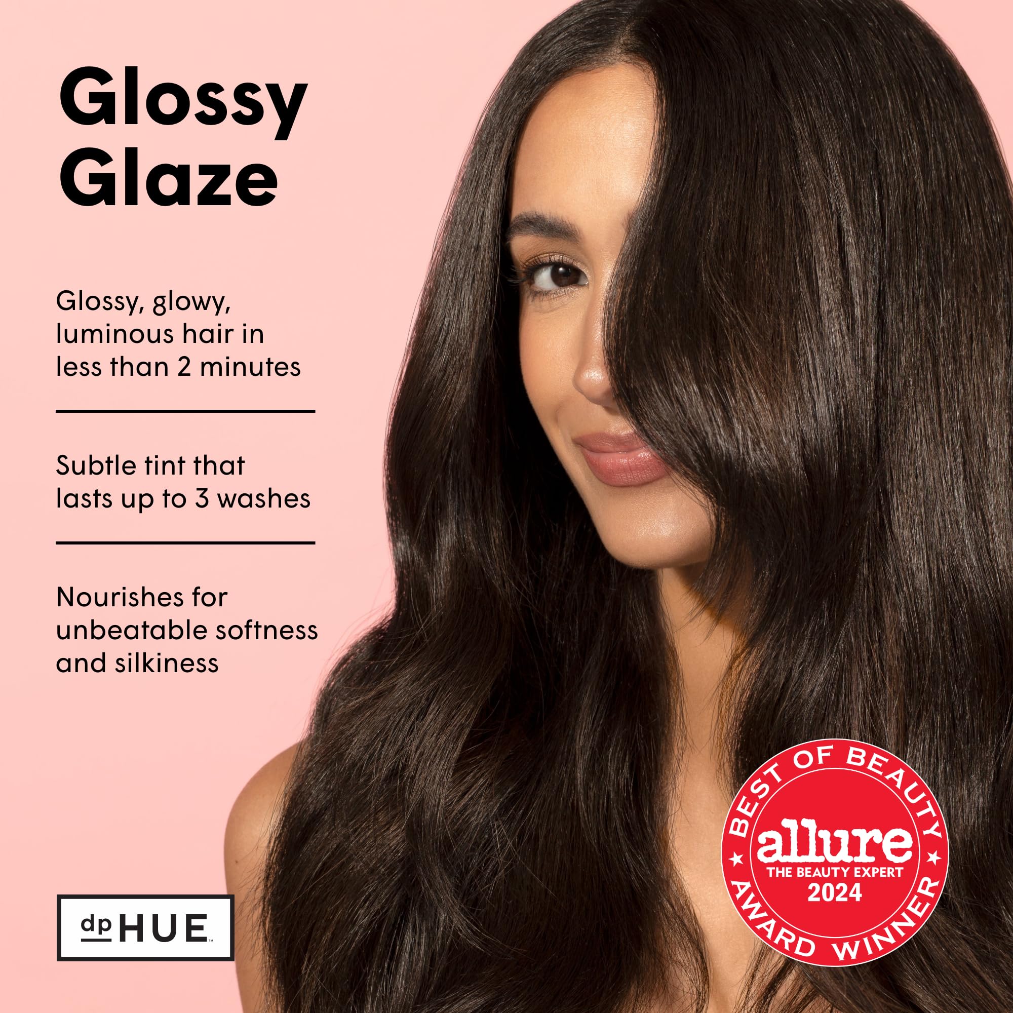 Dphue Glossy Glaze, Dark Brown - 4 Fl Oz - In-Shower Conditioning Glaze For Luminous Shine & Sheer Color - Paraben, Sls & Sles S