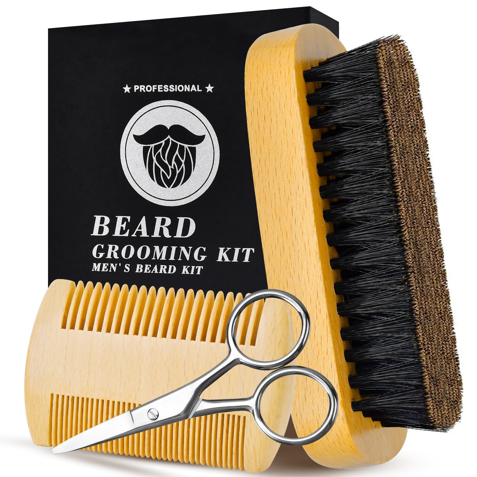 Valentines Day Gifts for Him Beard Brush for Men Mustache Valentine's Day Anniversary Fathers Day Birthday Gifts for Boyfriend H