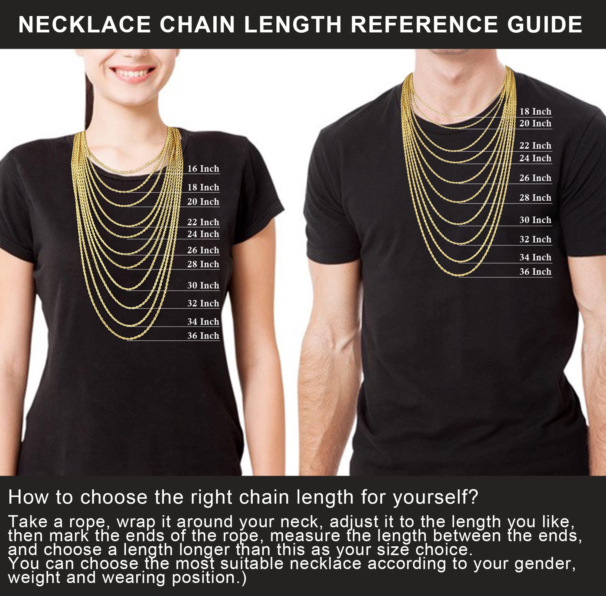 Giftall 3MM Rope Chain Necklace Stainless Steel Twist Rope Chain Necklace for Men Women 24 Inches 18K Real Gold Plated
