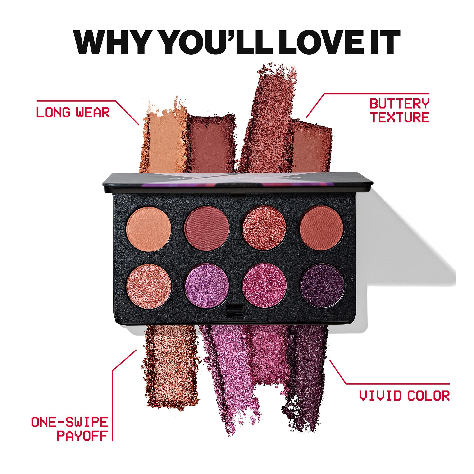 Smashbox Always On Mood Board Eye Shadow Palette | High Pigment + Shimmer, 0.24 Ounce, Bougie Vibes