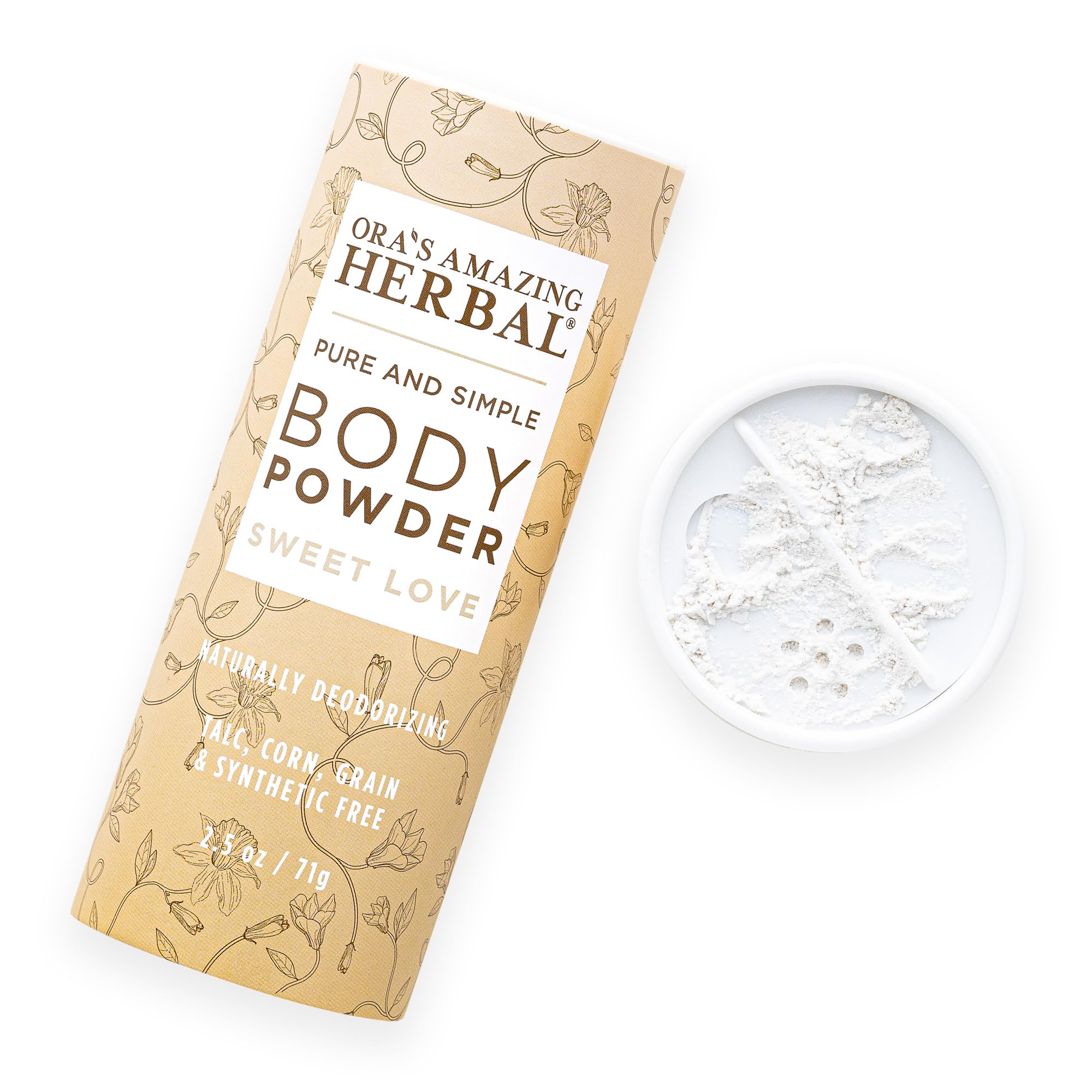 Body Powder For Women, Talc Free Powder, Bath Powder, No Corn, Grain Or Gluten, Sweet Love Scent, Frankincense, Amber, Ylang Yla