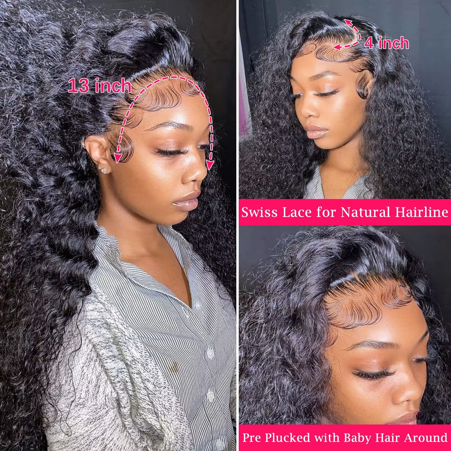 13X4 Lace Frontal Closure Kinky Curly Lace Frontal Closure 14 Inch Unprocessed Brazilian Virgin Hair Hd Lace Closure Ear To Ear