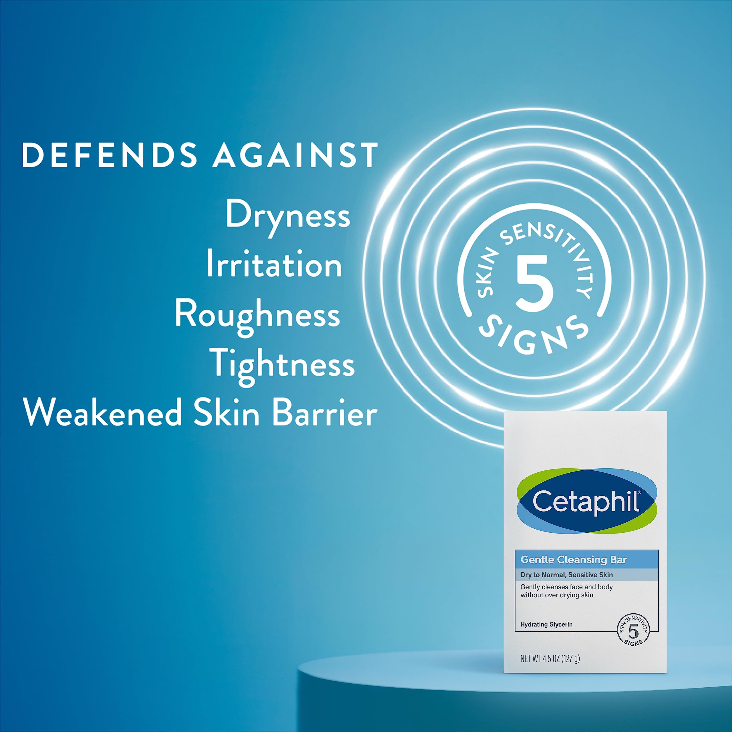 Cetaphil Gentle Cleansing Bar, 4.5 Oz Bar (Pack Of 6), Nourishing Cleansing Bar For Dry, Sensitive Skin, Non-Comedogenic, (Packa