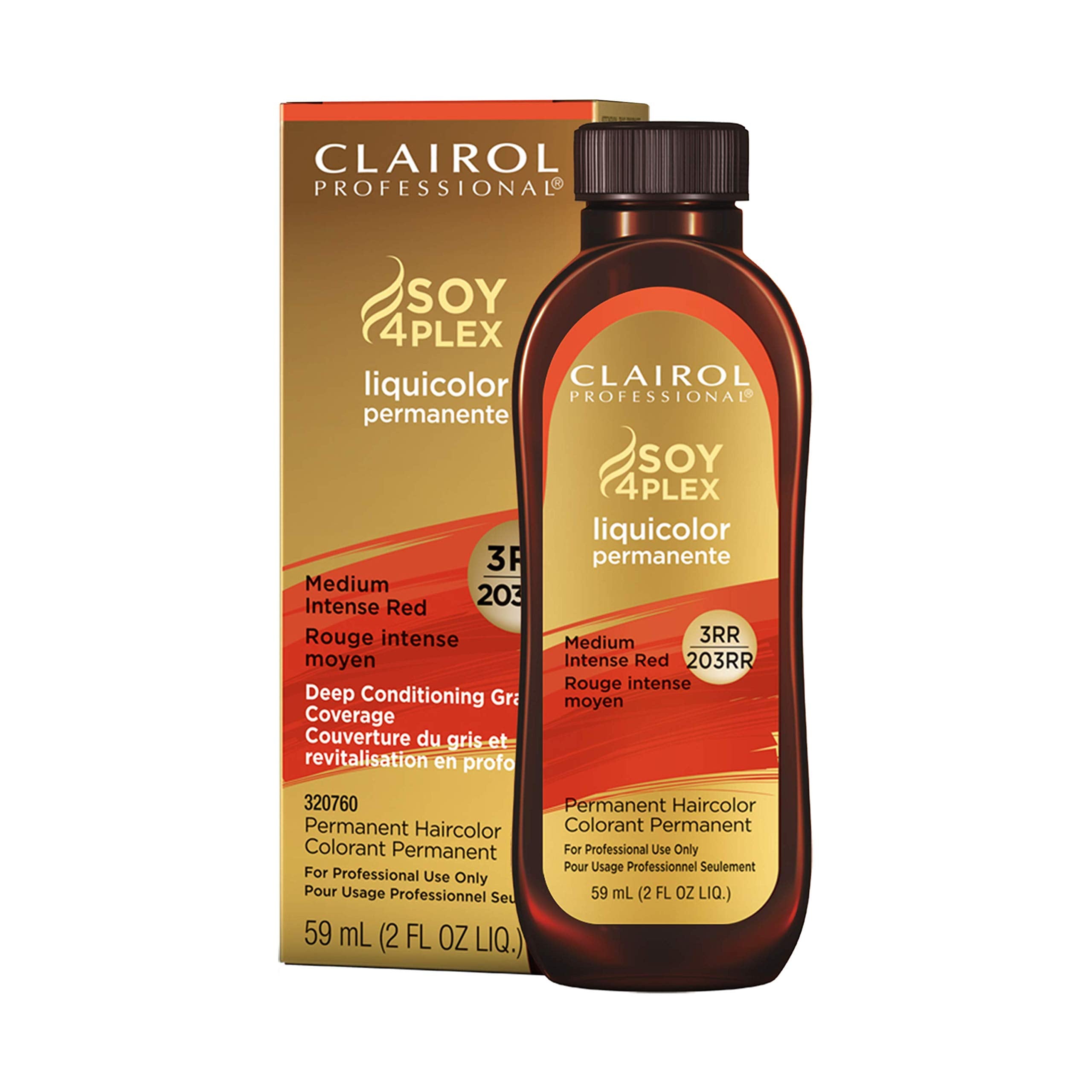Clairol Professional Permanent Liquicolor for Dark Hair Color, 3rr Mediumium Intense Red, 2 oz