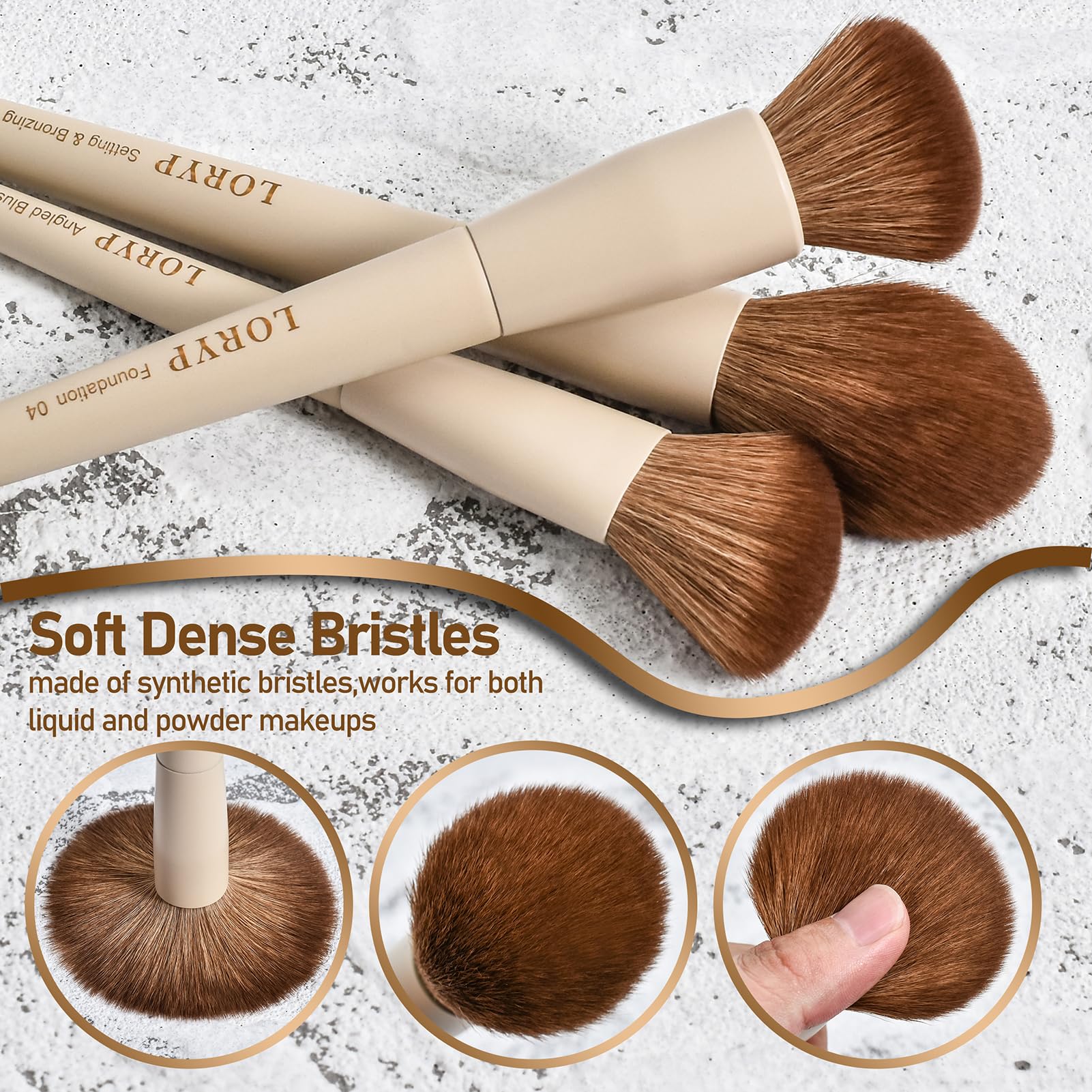 Loryp Makeup Brushes Set Labeled 18 Piece Face And Eye Brush Set Ultra Soft Hair Foundation, Concealer, Blush, Contour, Blending