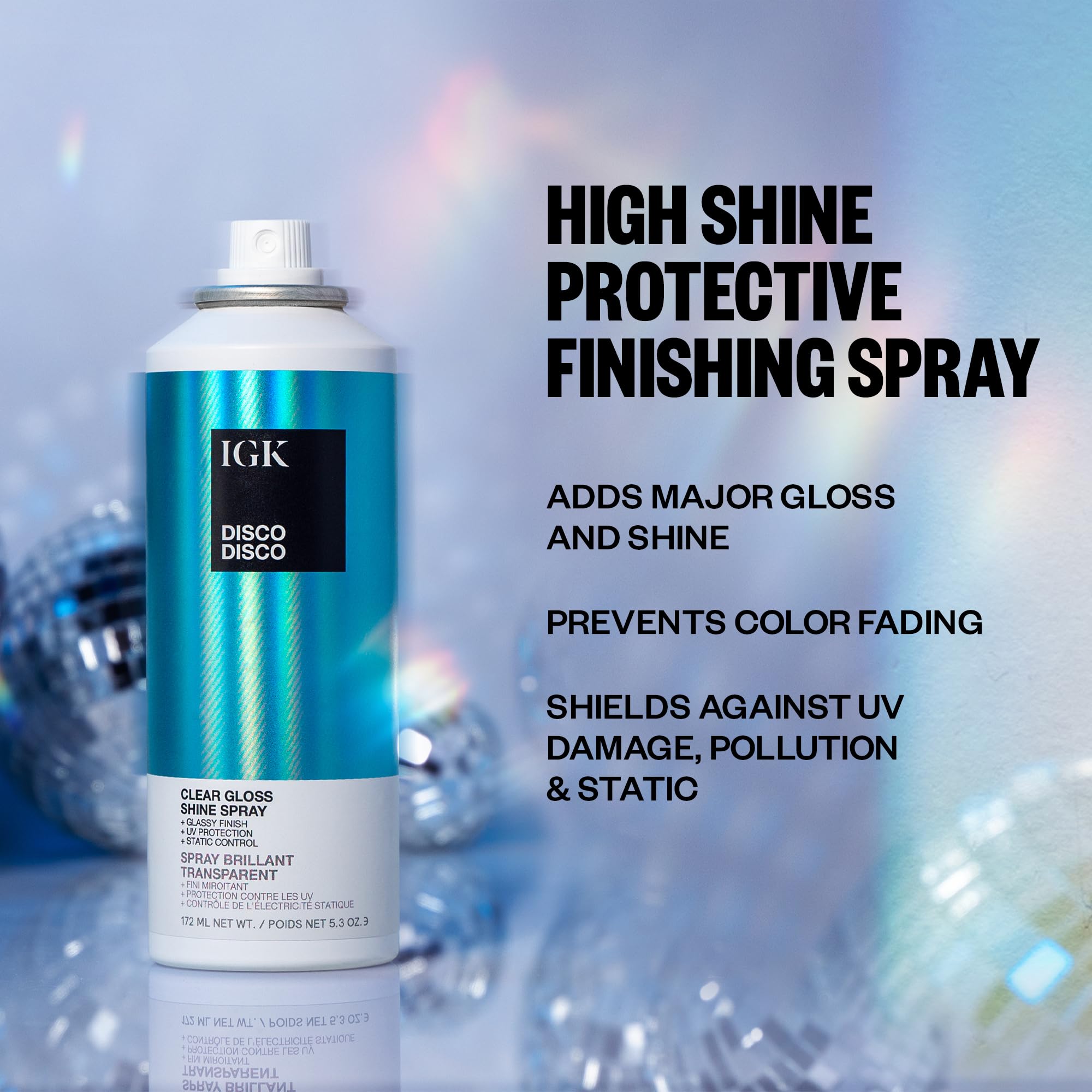 Igk Disco Disco Clear Gloss Shine Spray 172 Ml / 5.3 Oz