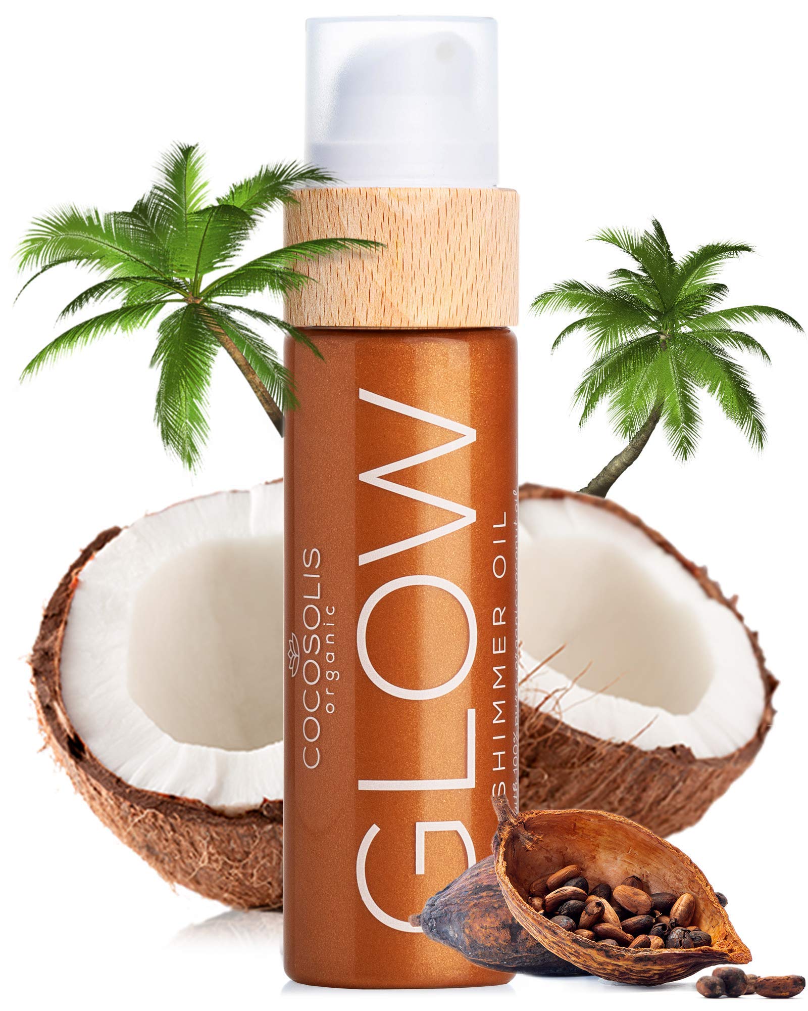 COCOSOLIS GLOW Shimmer Oil  Illuminizing Natural Dry Oil With Shiny Particles  Leaves The Skin Glowing & Enhances a Golden Tan