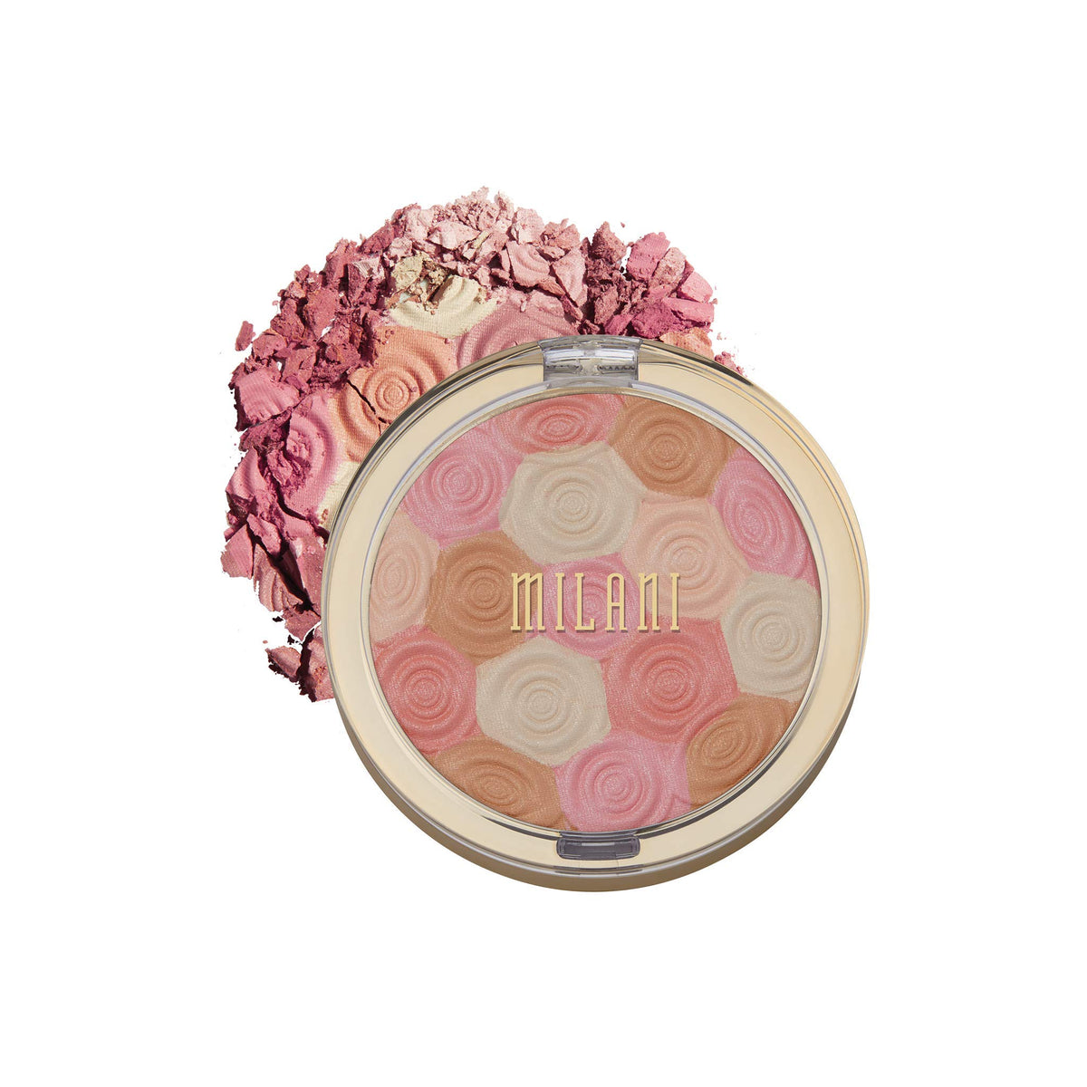 Milani Illuminating Face Powder - Beautys Touch (035 Ounce) Cruelty-Free Highlighter, Blush & Bronzer In One Compact To Shape, C