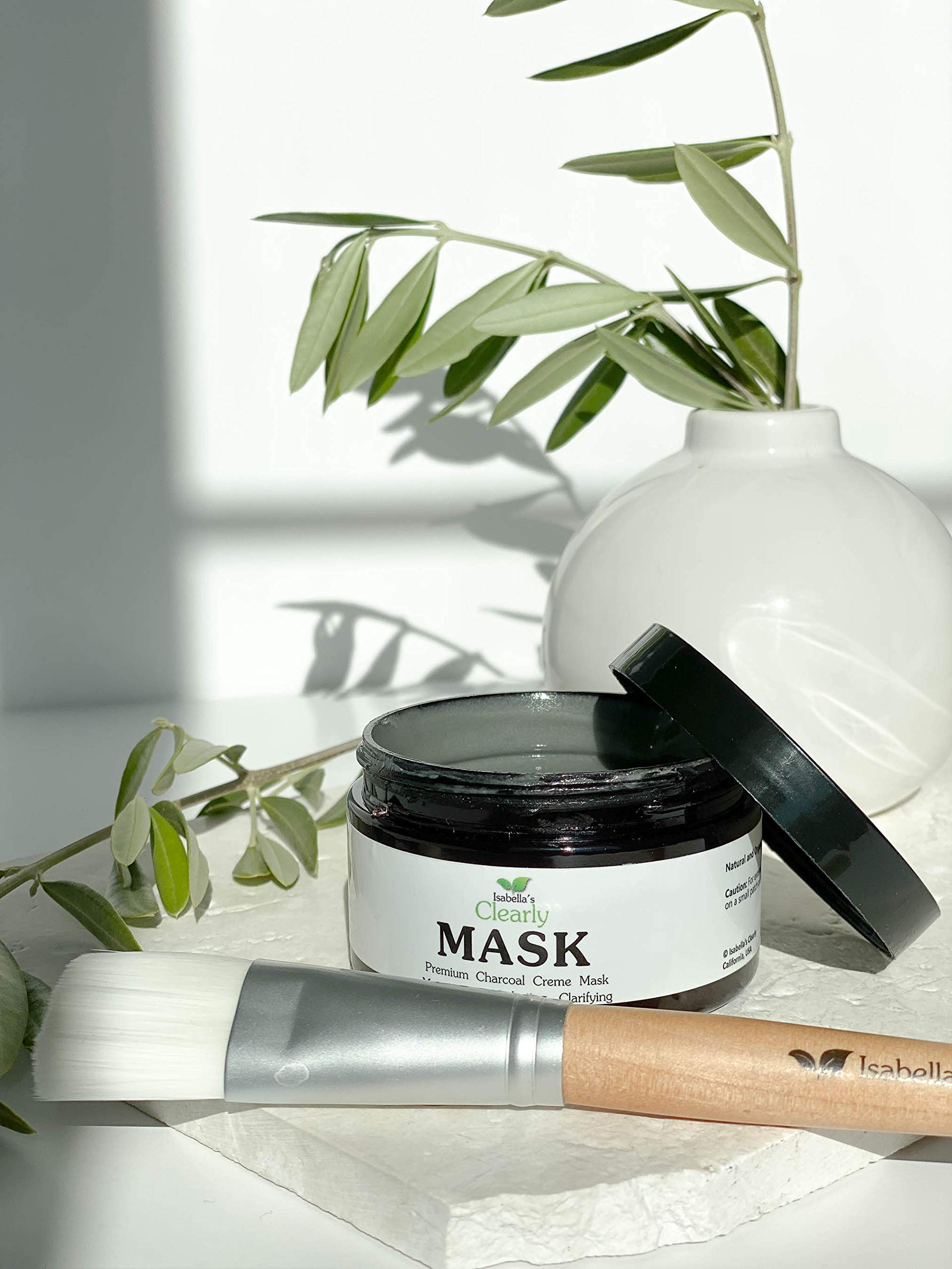 Isabella's Clearly MASK, Deep Pore Cleansing Charcoal Face Mask with Anti Ageing Hyaluronic Acid | Natural Skin Care for Wrinkle