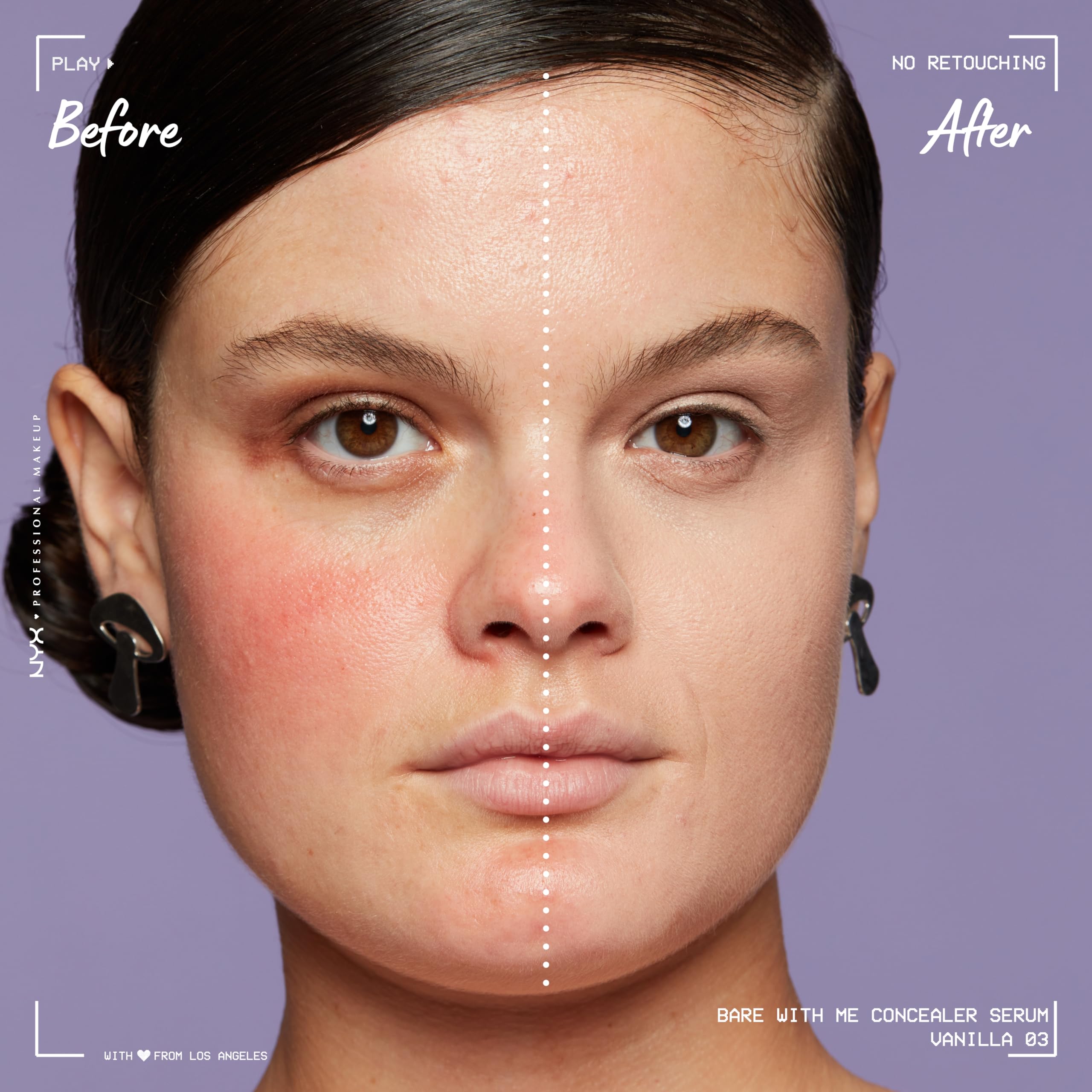 NYX PROFESSIONAL MAKEUP Bare With Me concealer Serum, Up To 24Hr Hydration - Vanilla