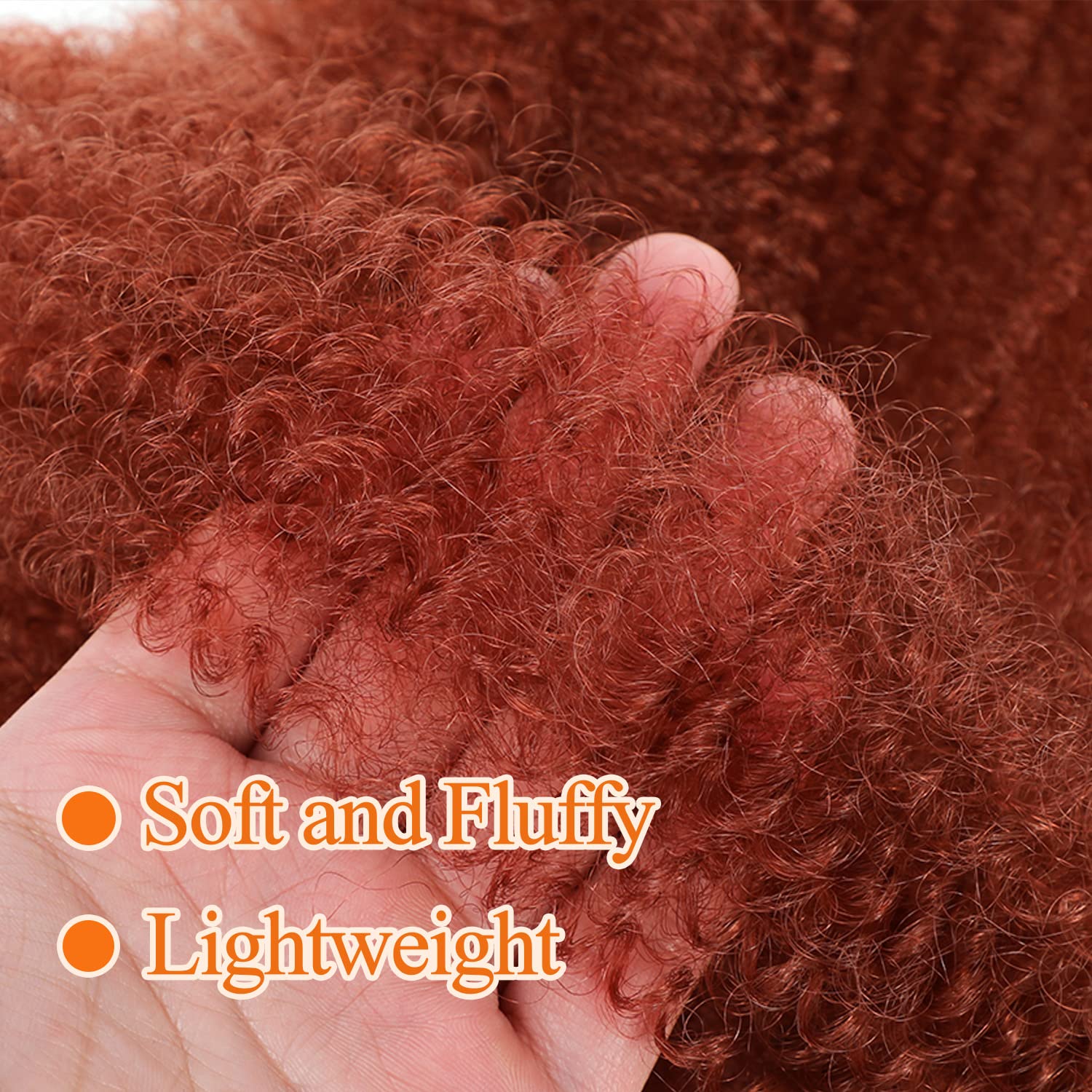 Springy Afro Twist Hair 8 Inch 3 Packs Pre Fluffed Marley Twist Braiding Hair For Black Women (8 Inch, 350#)
