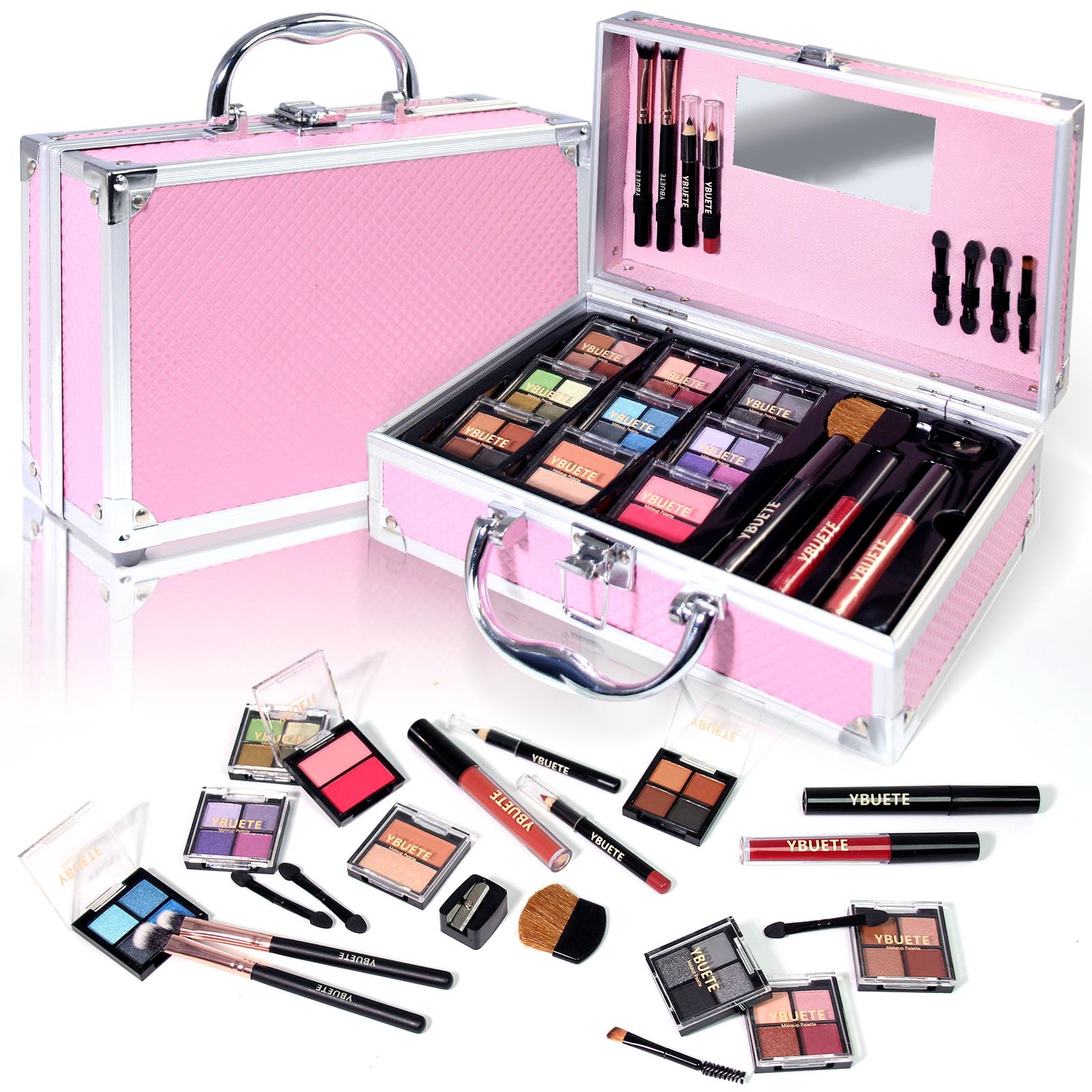 Ybuete Makeup Kit For Teens Girls Women, Full Starter Cosmetics Set, Makeup Present Set, Beginner Makeup Kit, Cosmetic Train Cas