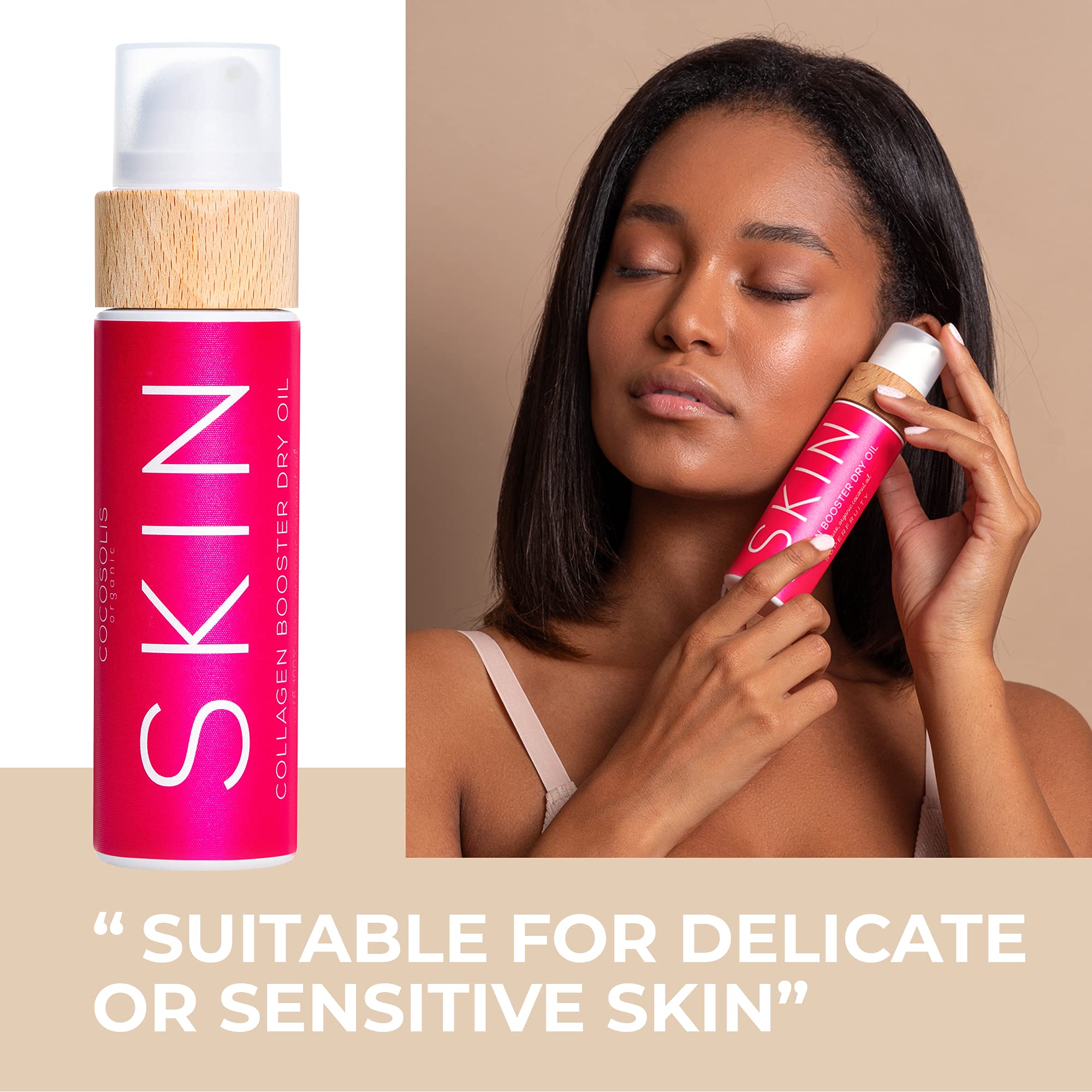 COCOSOLIS SKIN Collagen Booster Bio Oil - Anti-Aging Collagen Lotion for Skin Tightening with Rosehip and Essential oils - Colla