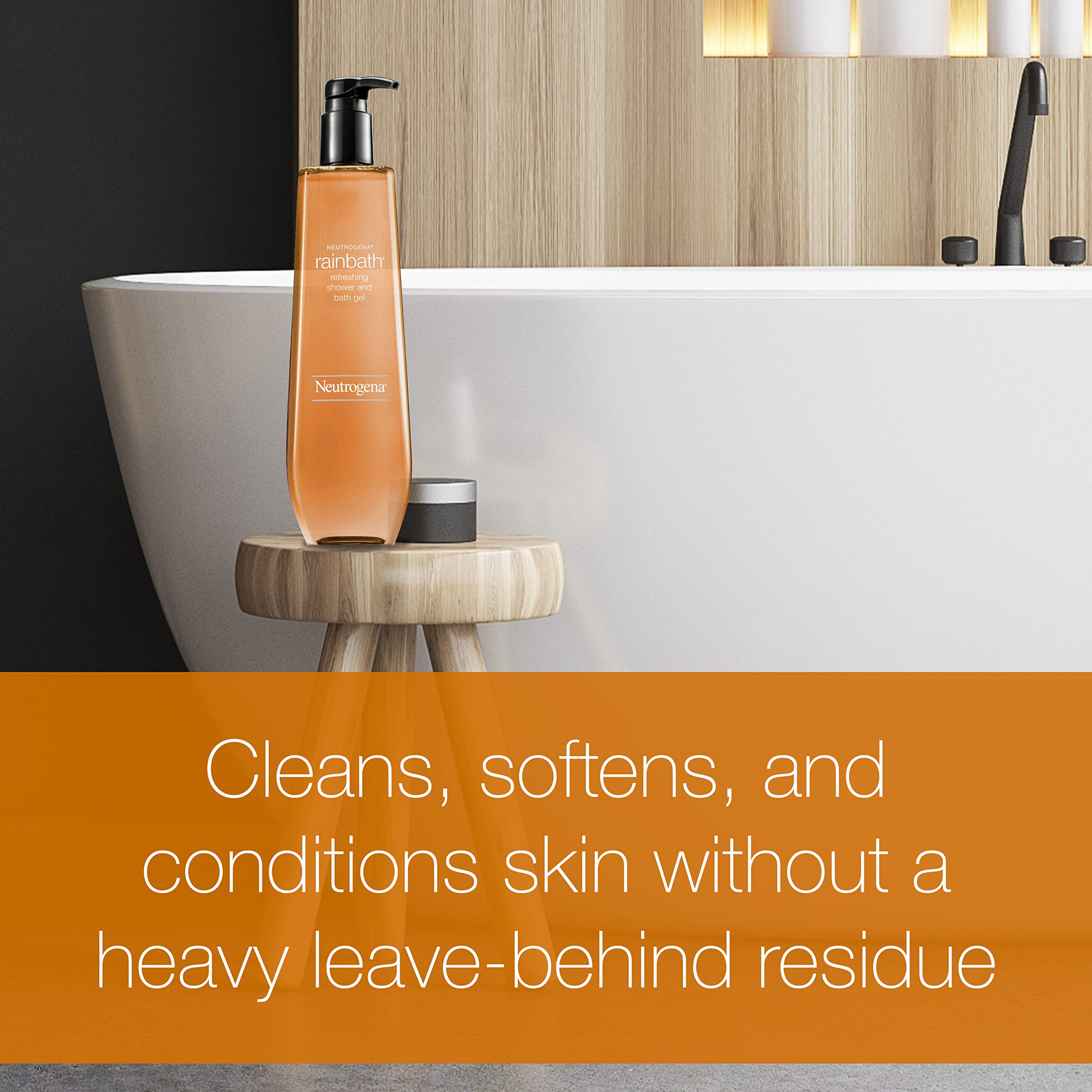 Neutrogena Rainbath Refreshing And Cleansing Shower And Bath Gel, Moisturizing Daily Body Wash Cleanser And Shaving Gel With Cle