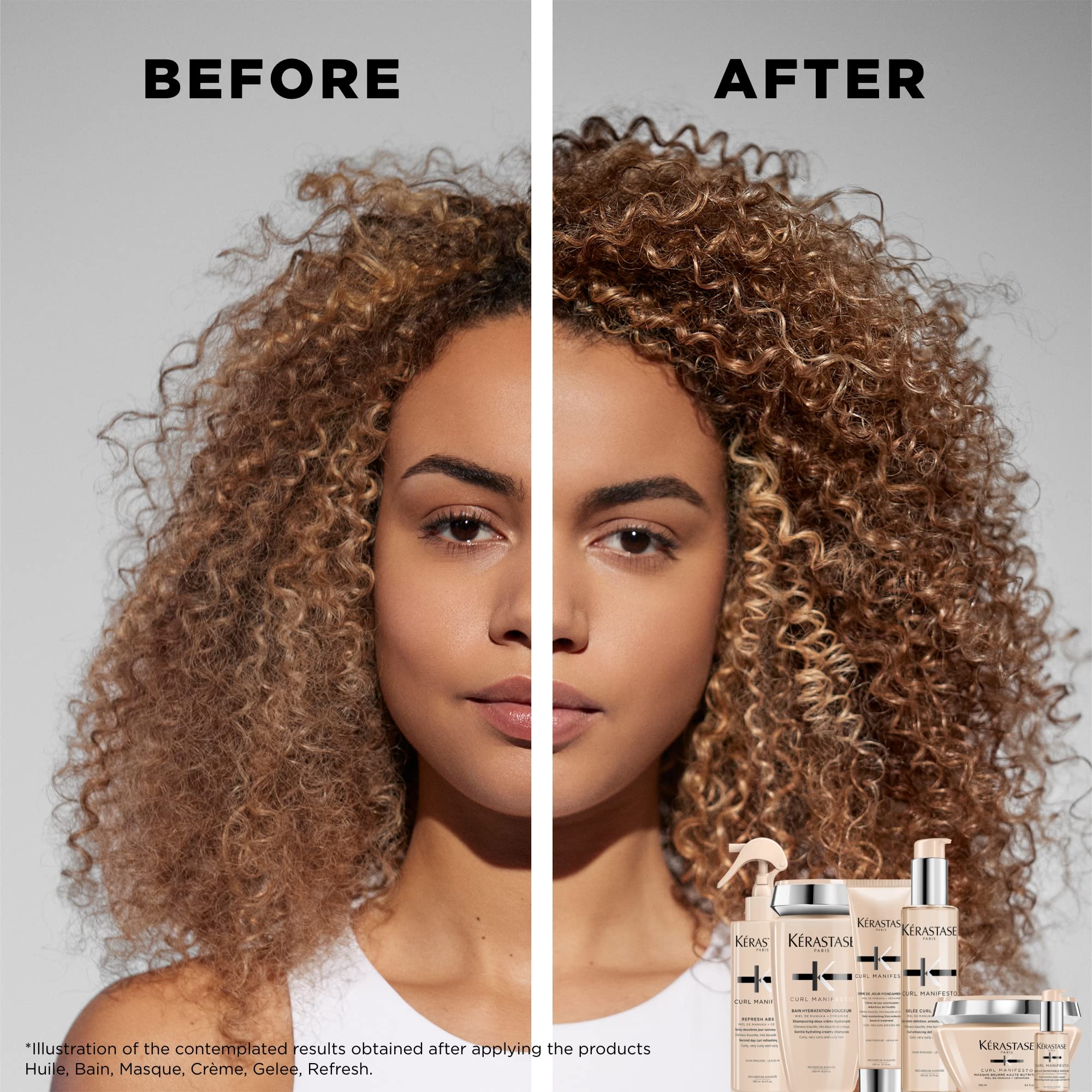 Kerastase Curl Manifesto Hydratation Douceur Shampoo | Removes Build Up & Hydrates Curls | Softens & Reduces Frizz | For All Wav