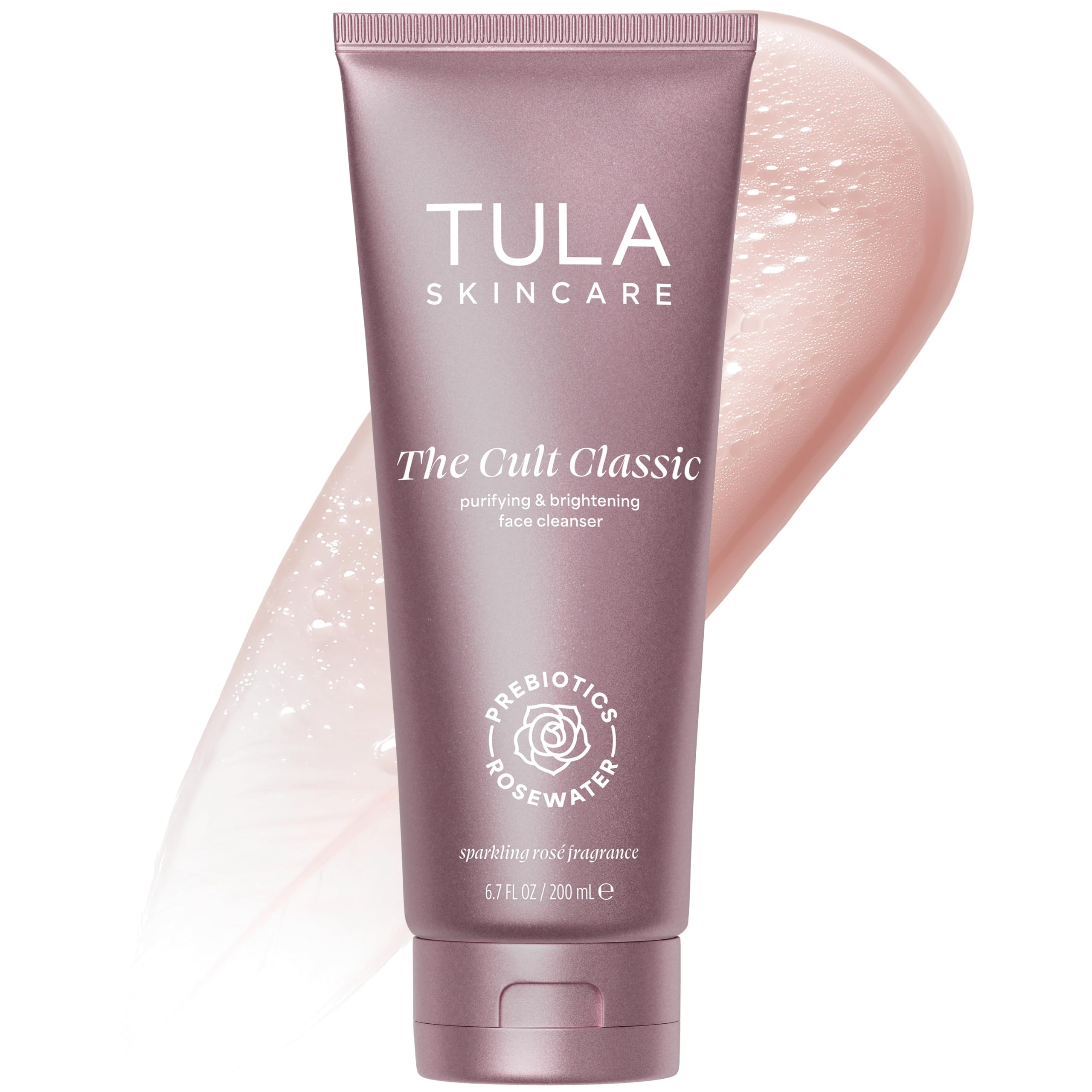 TULA Skincare Cult Classic Purifying Face Cleanser, Sparkling Ros, Daily Wash for Pores & Skin Balance with Prebiotic Extracts