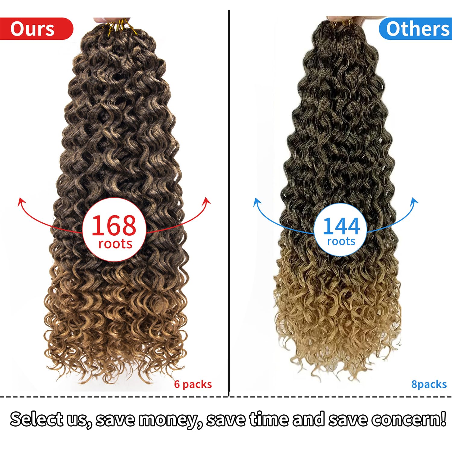 Gogo Curl Crochet Hair For Black Women Water Wave Curly Crochet Hair Wavy Human Hair Deep Wave Beach Curl Crochet Synthetic Hair