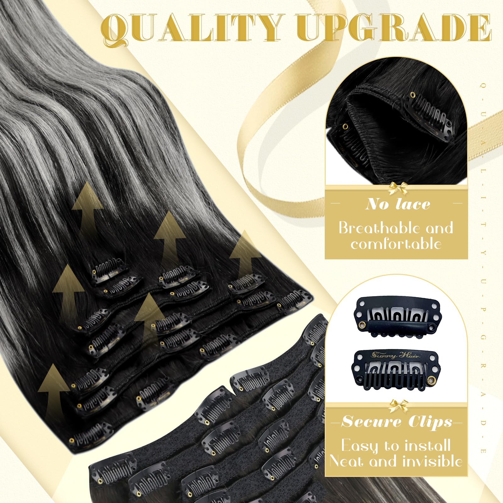 Ve Sunny Ombre Clip In Hair Extensions Real Human Hair Ombre Clip Extensions Human Hair For Women Human Clip In Hair Extensions