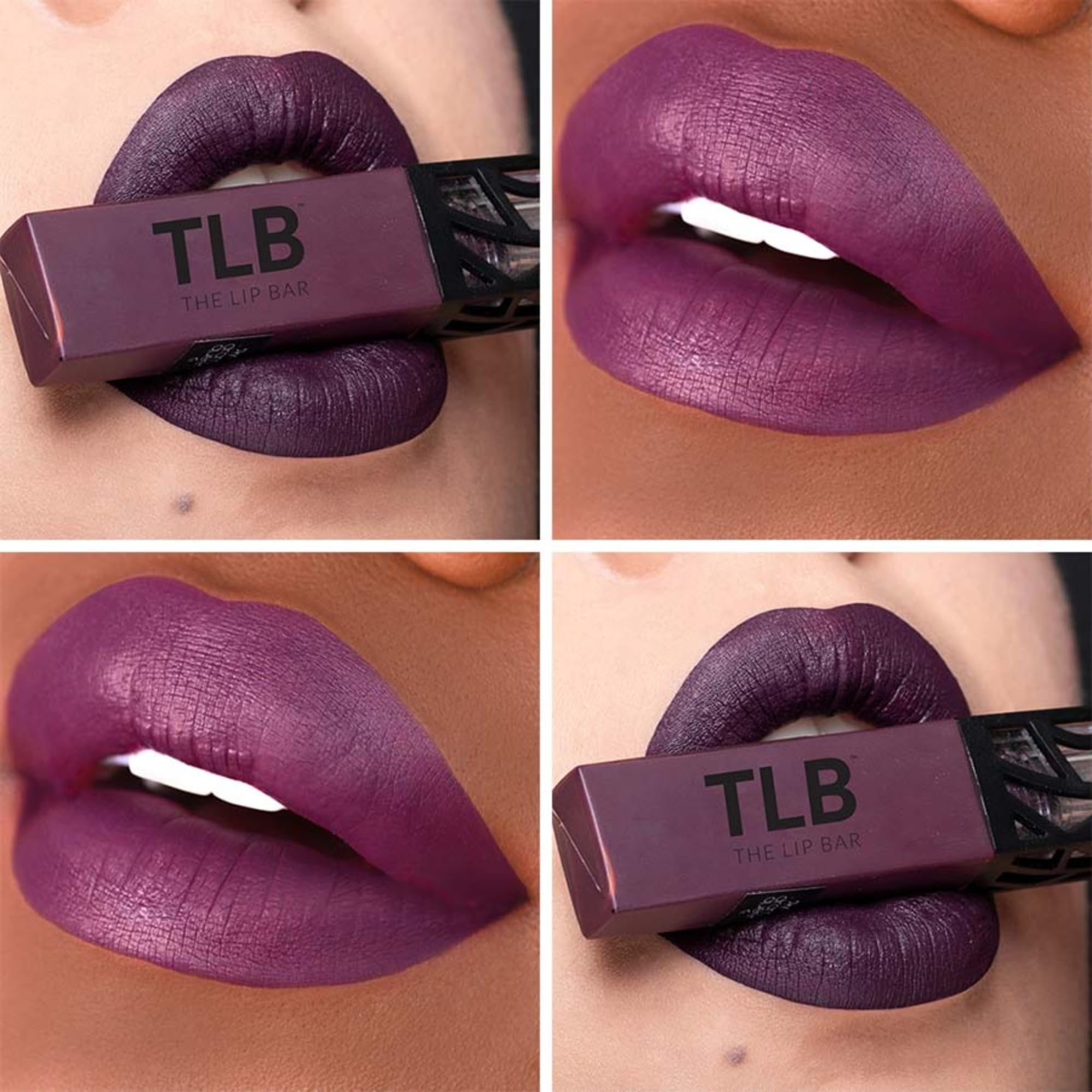 The Lip Bar Vegan Liquid Matte Lipstick, High Pigment Color & Long-Lasting with 8-12 Hours of Wear, Drama Queen - Deep Eggplant