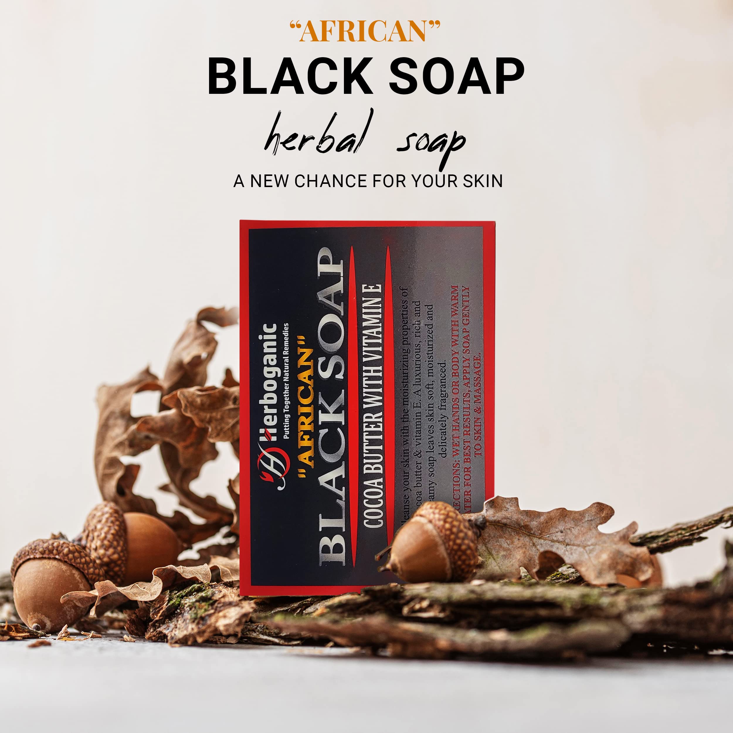 HERBOGANIC Eucalyptus Herbal Soap | Natural Bar Soap for Face and Body | Cleansing and Moisturizing | Infused with Eucalyptus |