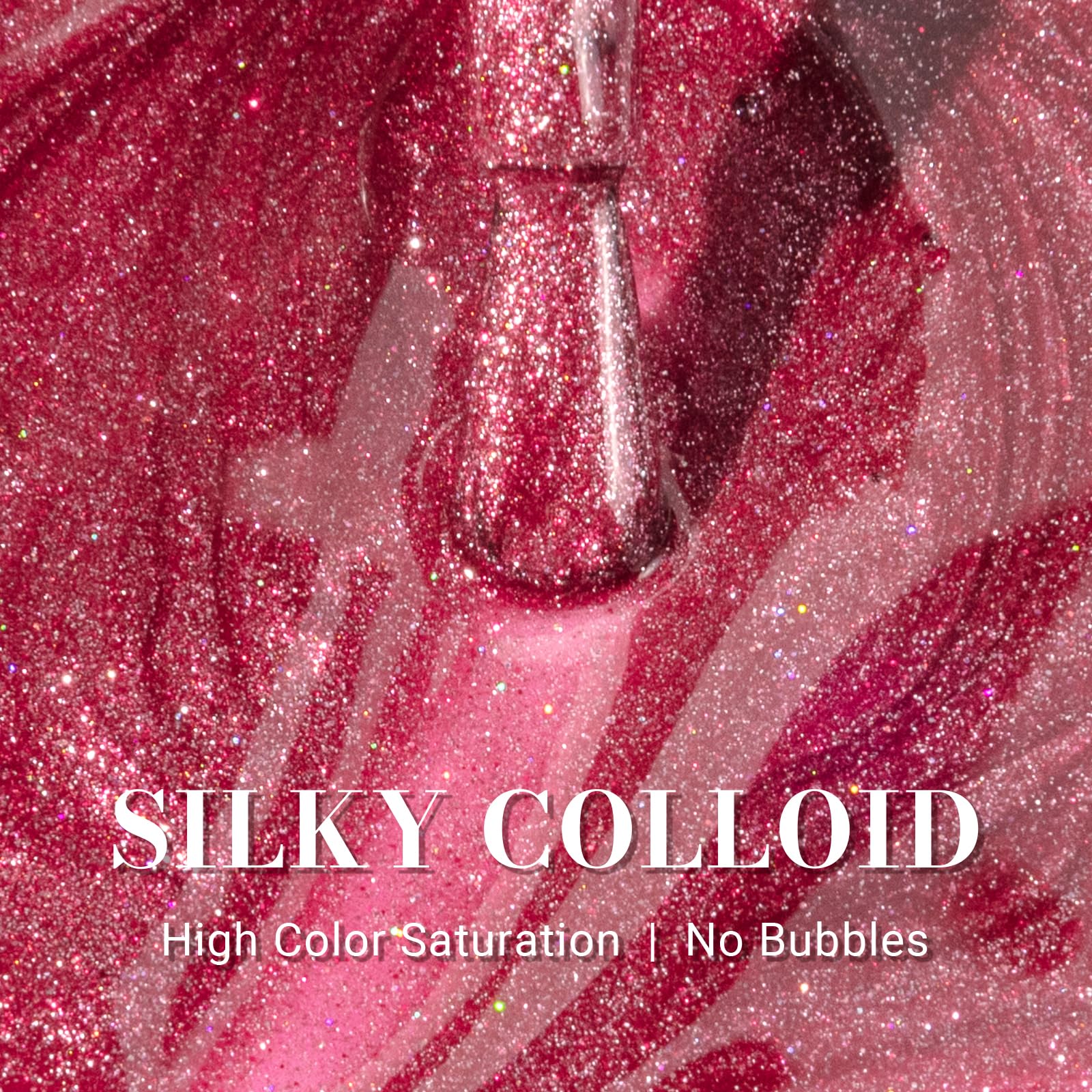 Melodysusie Pink Glitter Gel Nail Polish,0.5Fl Oz Nails Soak Off Uv Led Strawberry Sparkle Pink Gel Polish Gift For Women Nail A