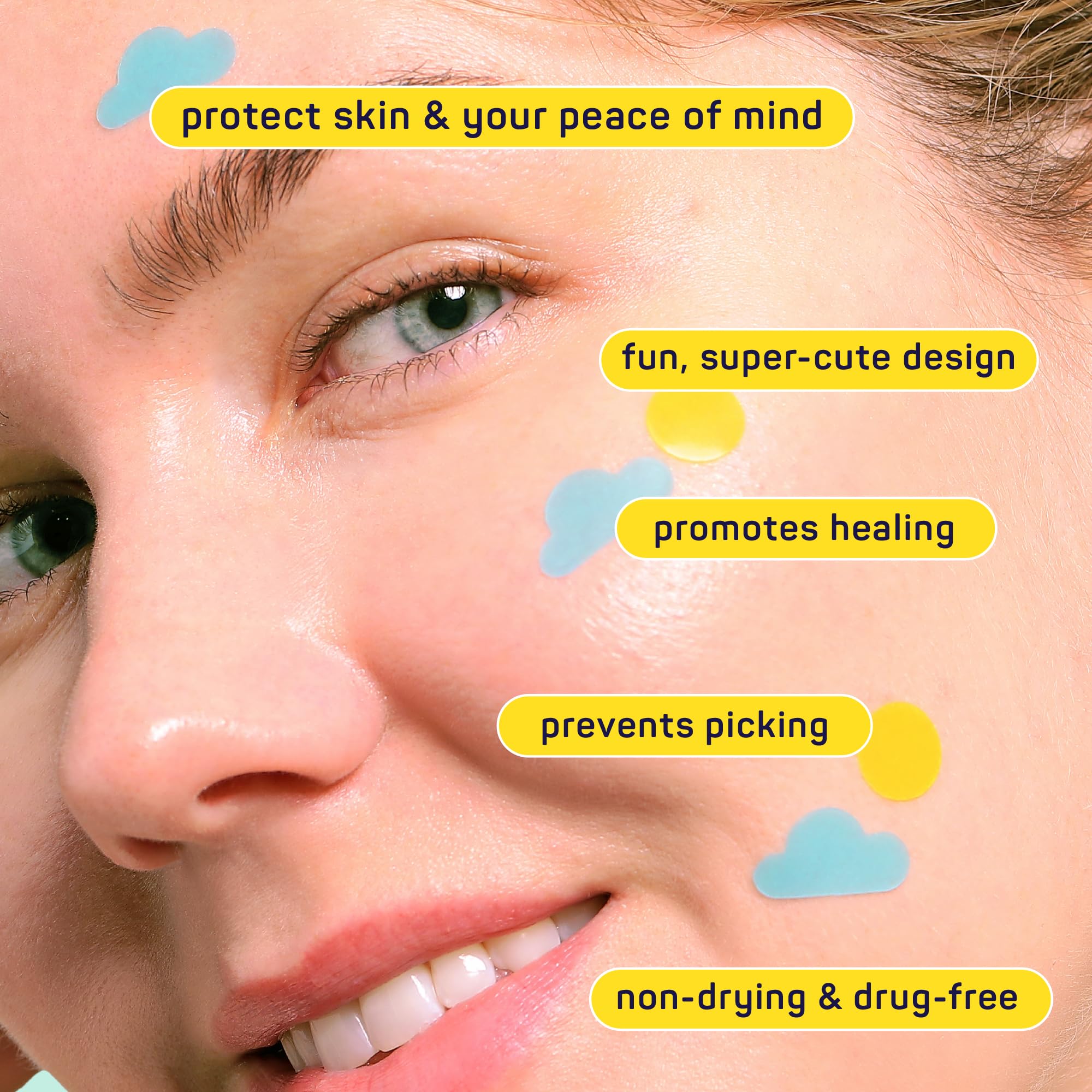 Spalife Beauty Rise & Shine Pimple Patches - Hydrocolloid Formula For Acne, Spots, Redness, And Oiliness- 84 Patches: 36 Clouds