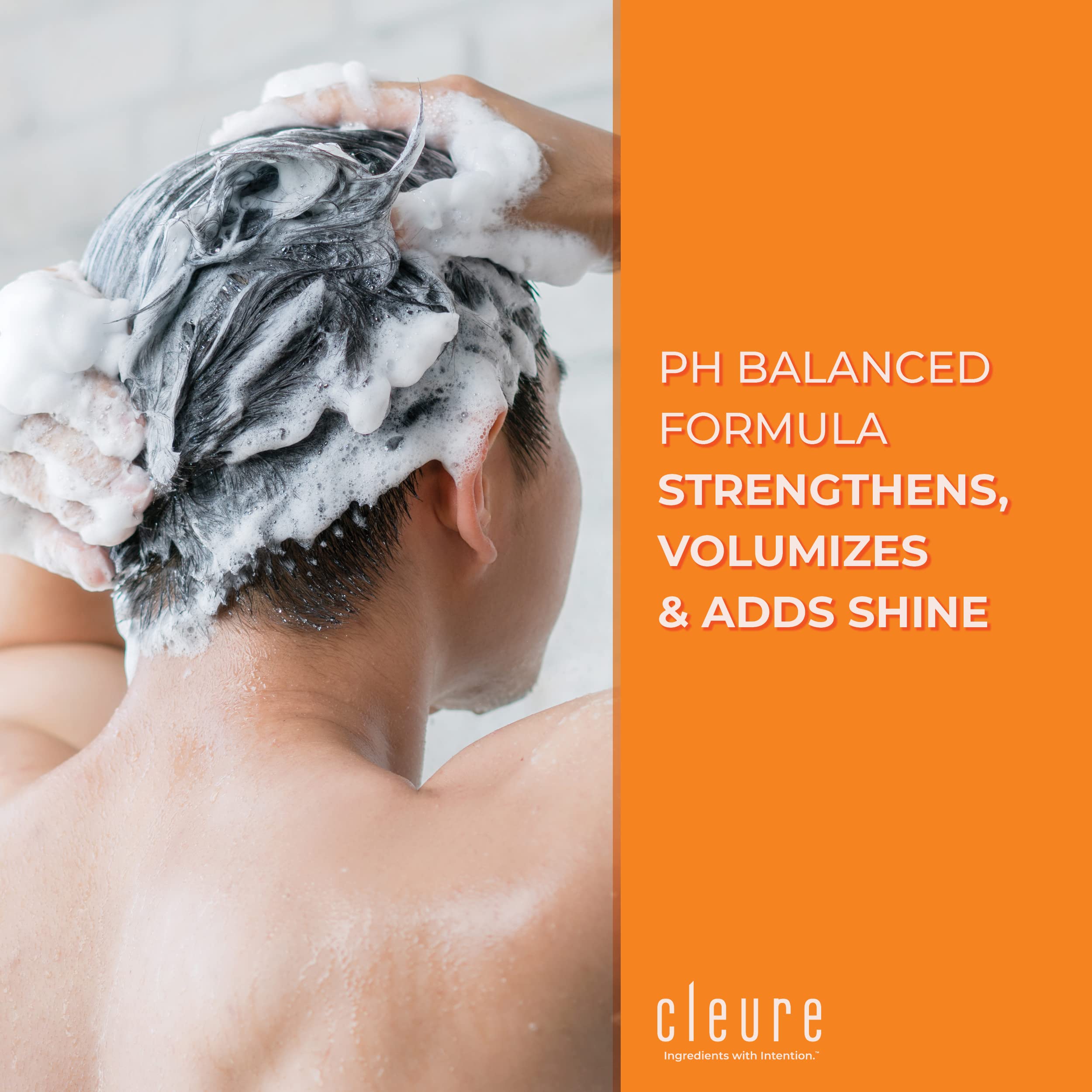Cleure Shampoo and Conditioner Set Sulfate Free, Fragrance Free for Sensitive Skin - Volumizing Shampoo & Hydrating Conditioner