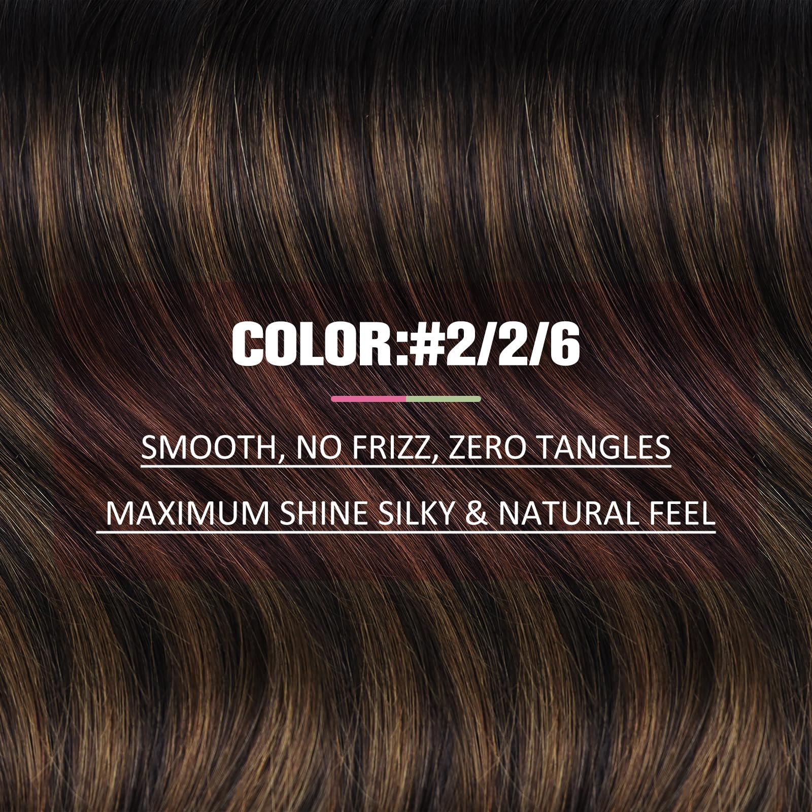 YoungSee Tape in Hair Extensions Real Human Hair Brown Tape Hair Extensions Balayage Dark Brown with Medium Brown Tapein Hair Ex