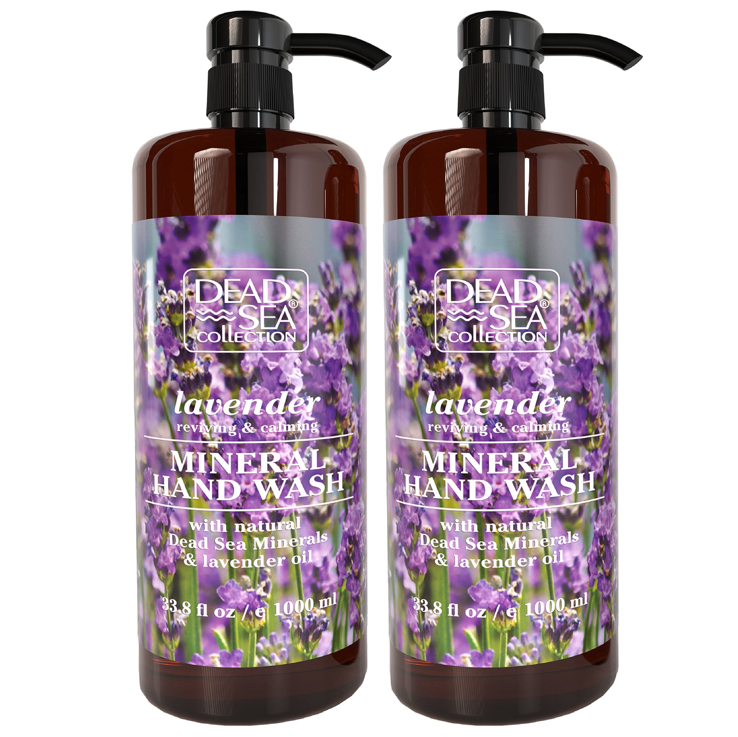 Dead Sea Collection Lavender Oil Liquid Hand Soap - Moisturizing Gel Hand Soap With Pump - Nourishing Hand Wash Cleanser - Pack