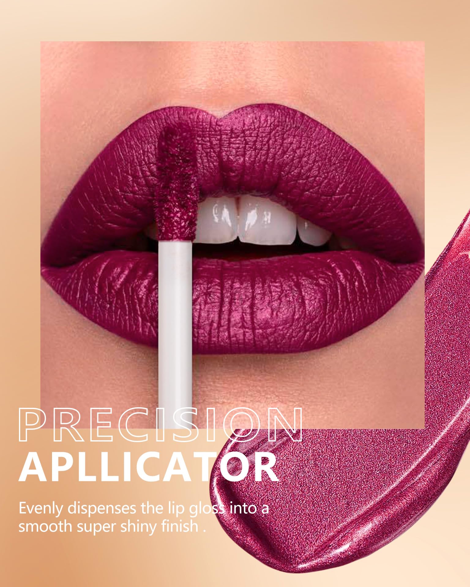 Maki Yika Metallic Lipstick - Long Lasting Hot Pink Lipstick For Women, High Shine No Smudge Transferproof Full-Coverage Lip Glo