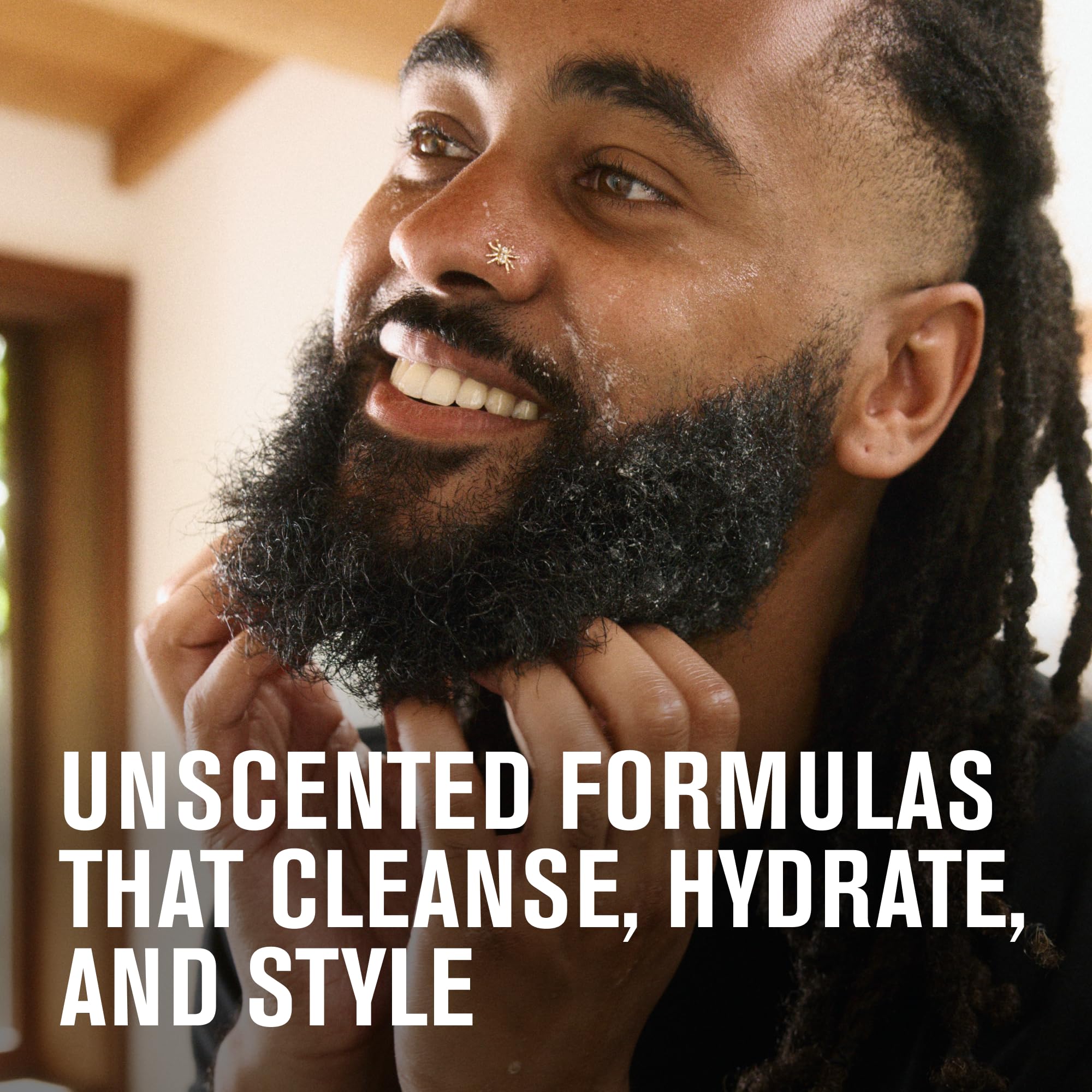 Every Man Jack Unscented Beard Bundle - Fragrance Free For Sensitive Skin - Contains (1) Each Of Beard & Face Wash, Beard Butter