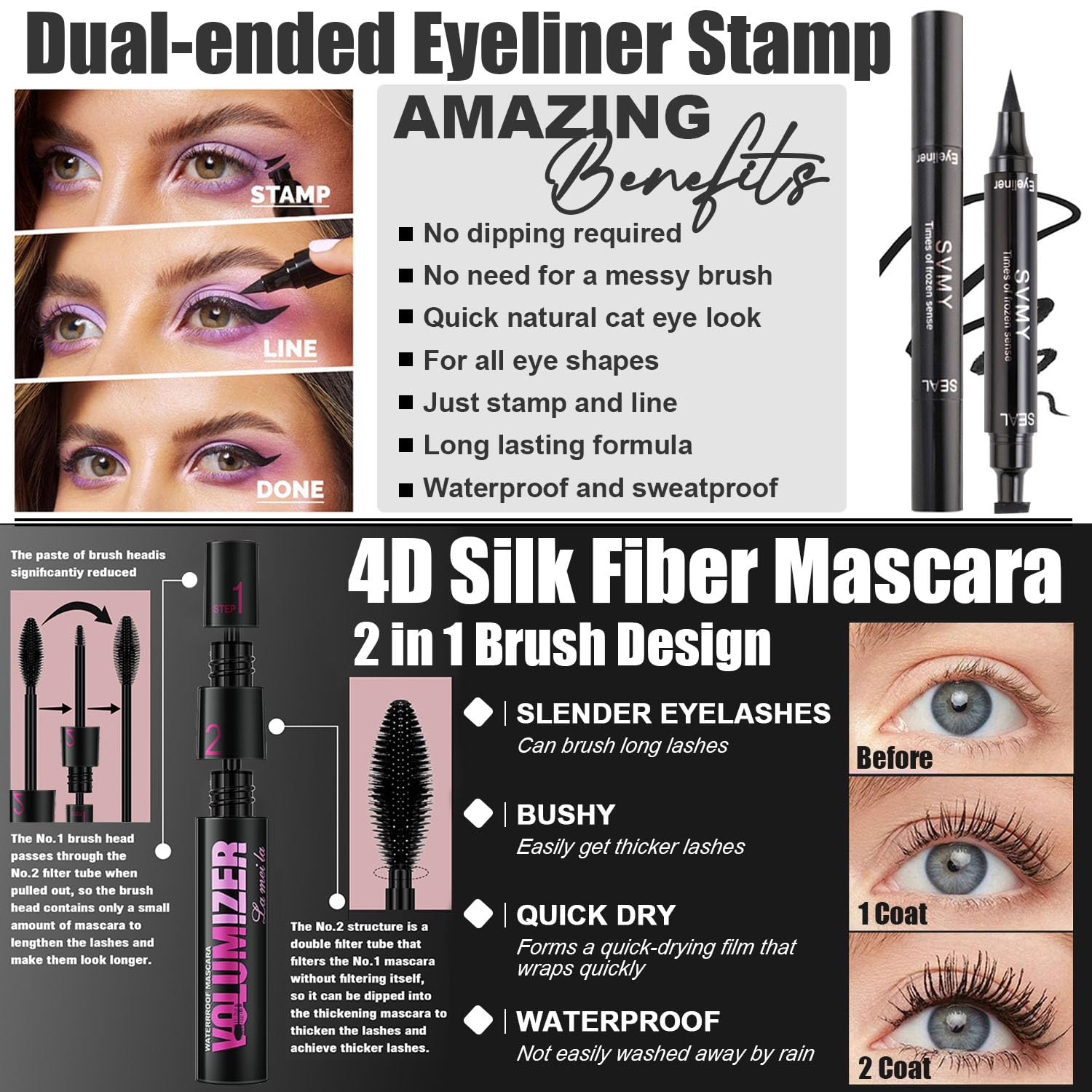 All In One Makeup Kit For Women,Includes Naked Eyeshadow,Liquid Foundation,Lipstick Set,Mascara,Makeup Brush,Makeup Sponge,Eyebr