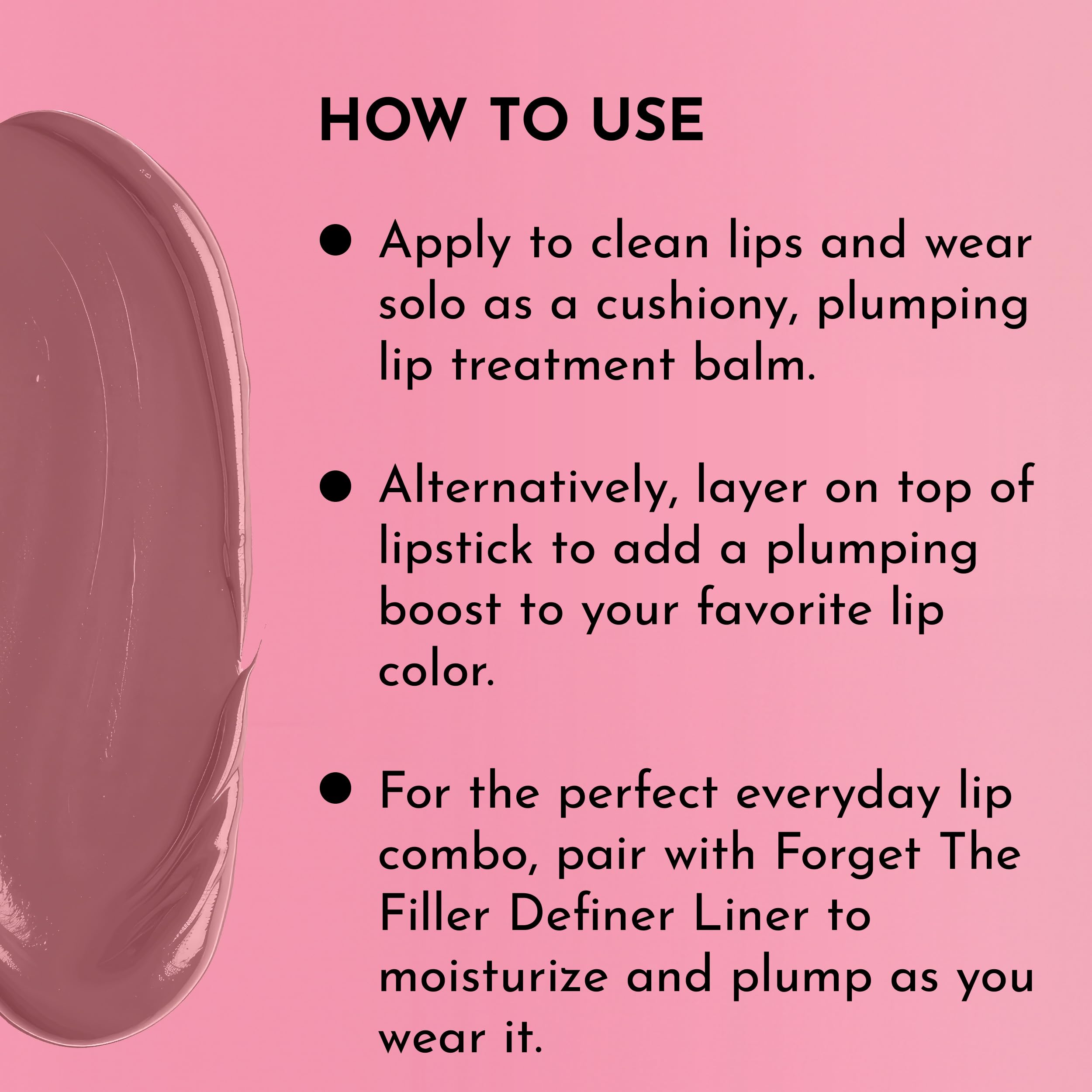 Lawless Forget The Filler Lip Plumping Line Smoothing Tinted Balm, Whisper, Pink, 0.09 Ounce