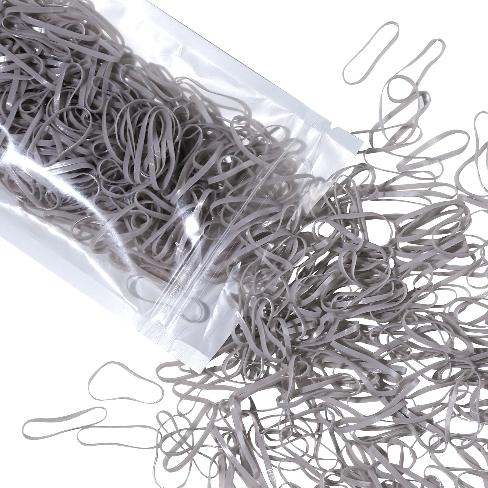 Teenitor Hair Elastics,Rubber Bands For Hair, Elastics For Hair,Elastic Hair Bands,300Pcs,Gray