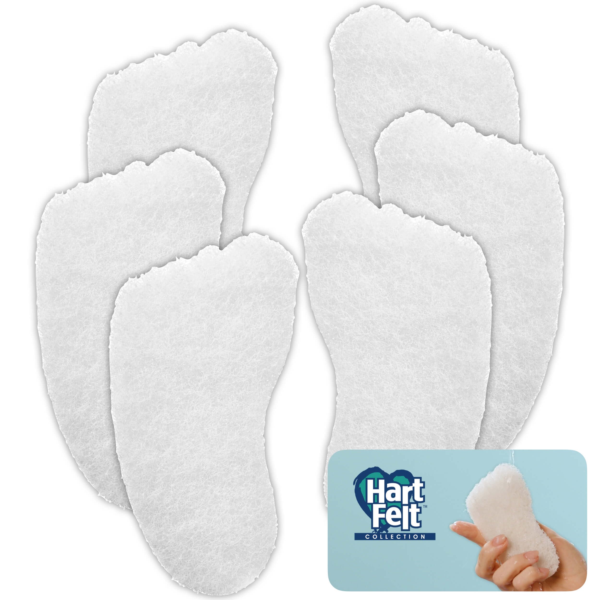HartFelt Foot Exfoliating Sponge | Chemical-Free Foot Scrubbers for Smooth & Soft Feet | Gentle Sponge Pad for Callus Removal, D