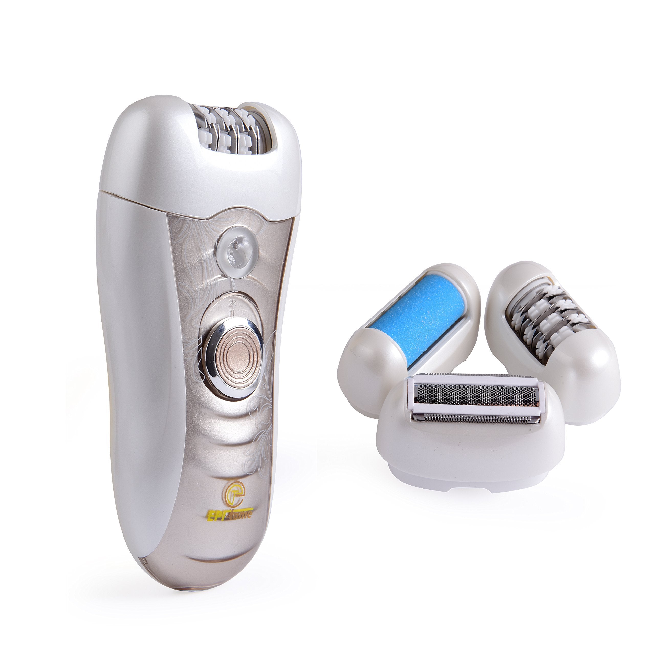 Epitome 3 in 1 Lady Wet or Dry Rechargeable Hair Removal Kit (Trimmer, Hair Epilator, Callus Remover) with 2 Mode Power Switch, 