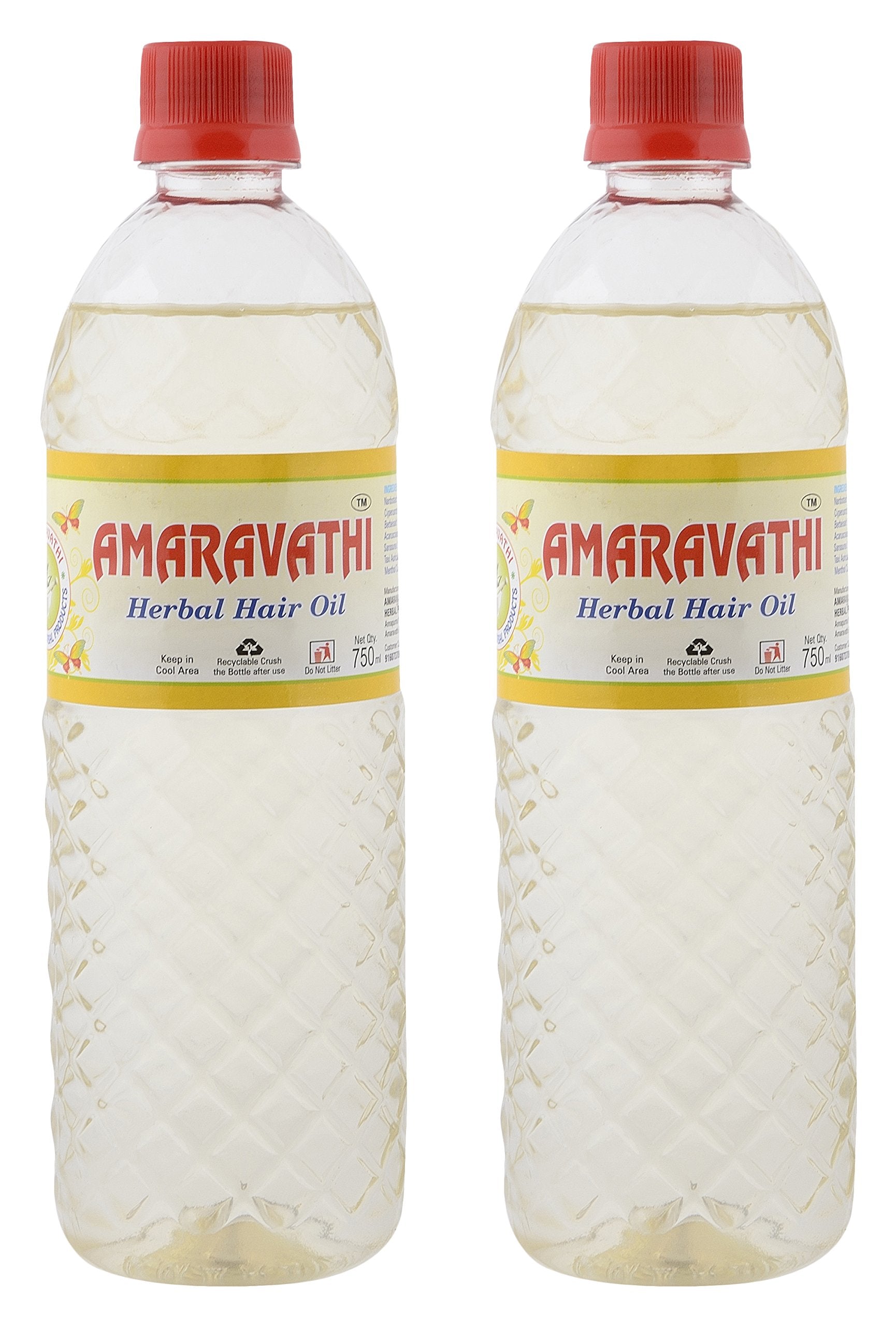 Pmw  Amaravathi Cooling Hair Oil  750 Ml  Pack Of 2 X 750 Ml