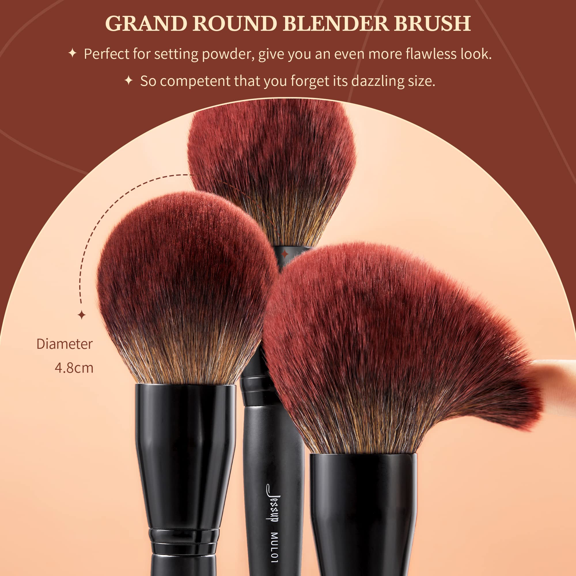 Jessup Full Makeup Brushes Set 13Pcs, Professional Vegan Foundation Powder Contour Blush Highlight Eyeshadow Blending Concealer