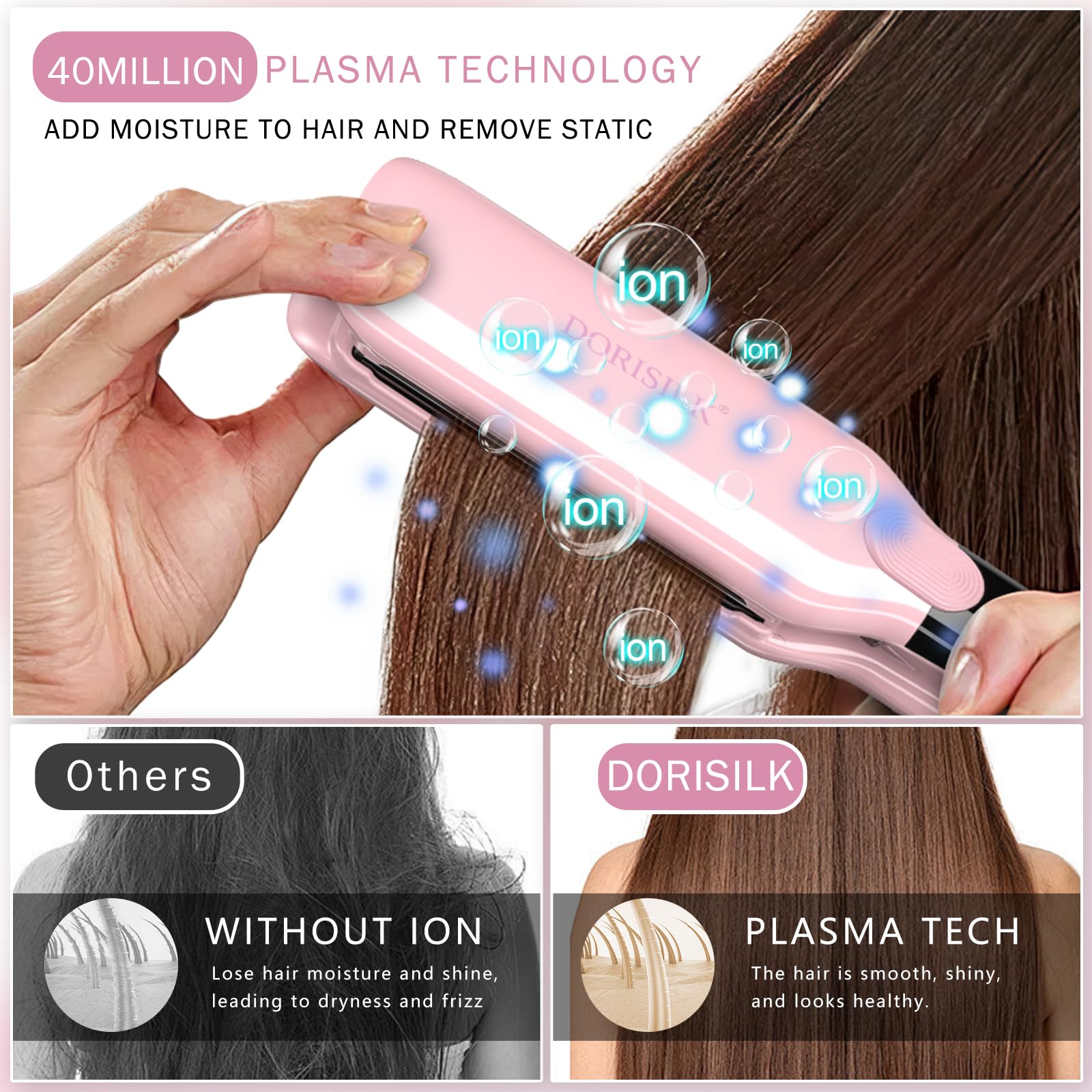 DORISILK 500 Degree High Temp Professional Hair Straightenr