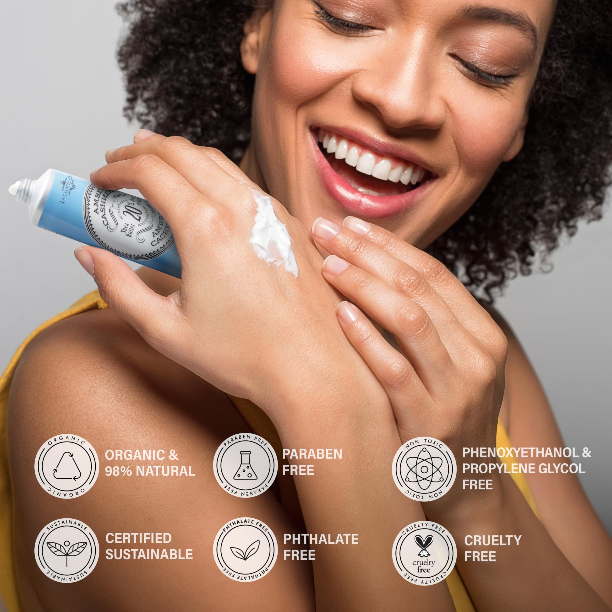 La Chatelaine Hand Cream Trio Tin Gift Set, Ready-To-Gift Tin, Nautral, Made In France With 20% Organic Shea Butter, Nourishing